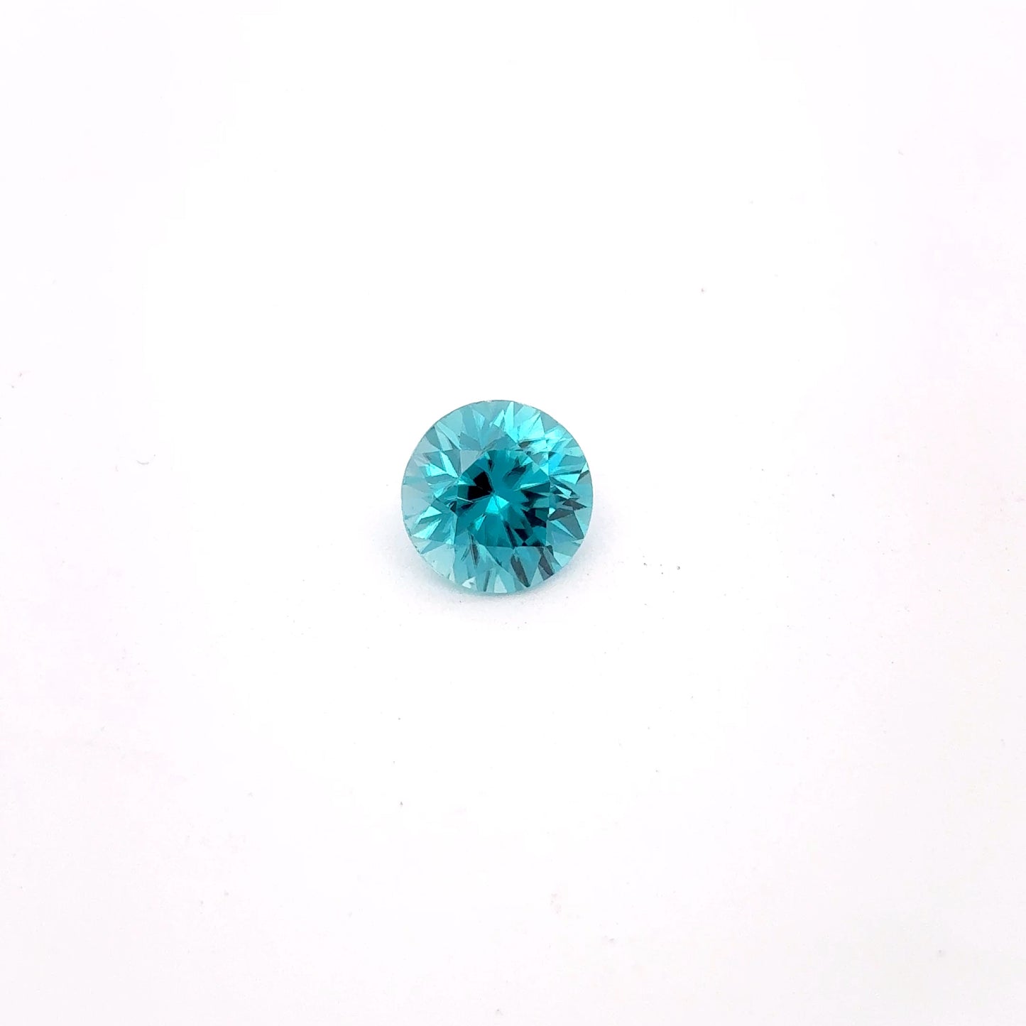 6.5mm Blue Zircon 1.63 carat Round Cut