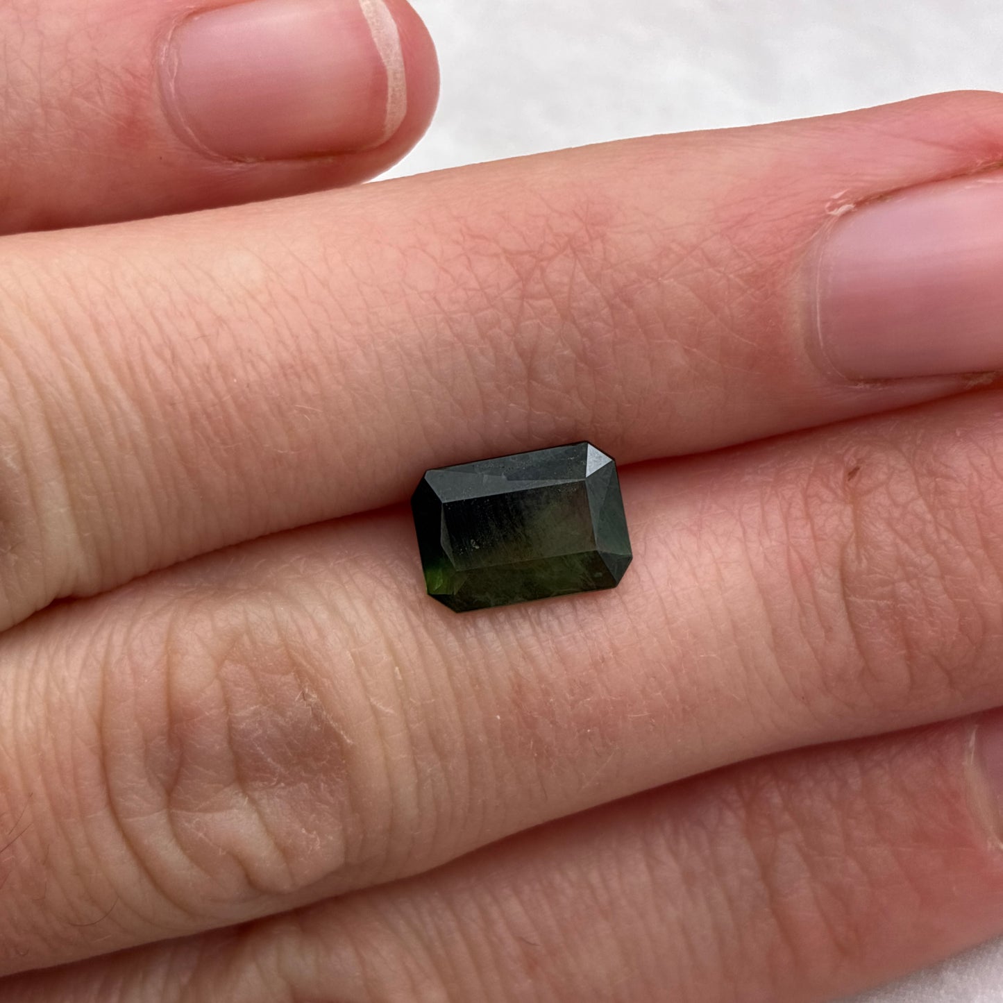 2 carat Sapphire 9.1x6.5mm Emerald Cut, BE Treated