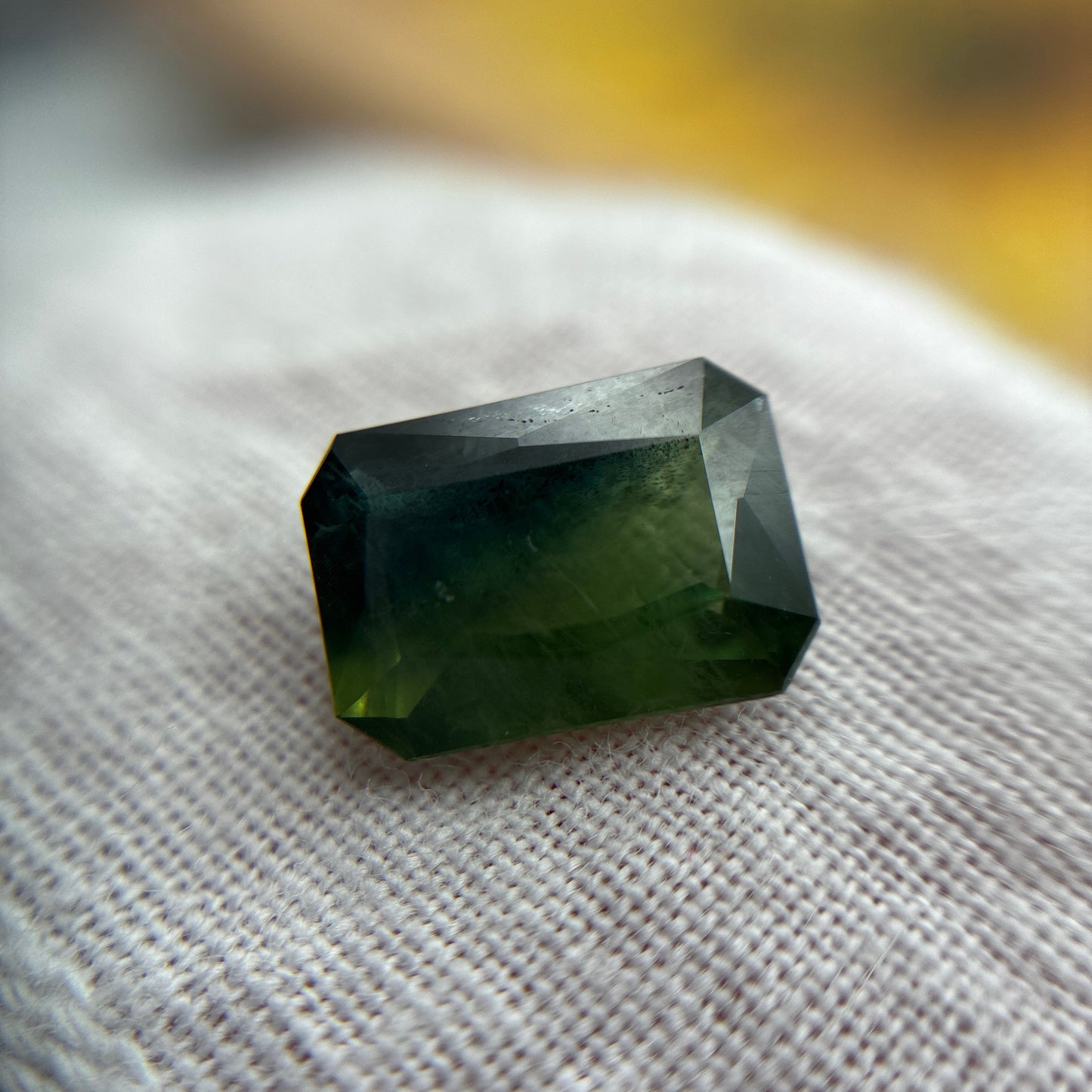 2 carat Sapphire 9.1x6.5mm Emerald Cut, BE Treated