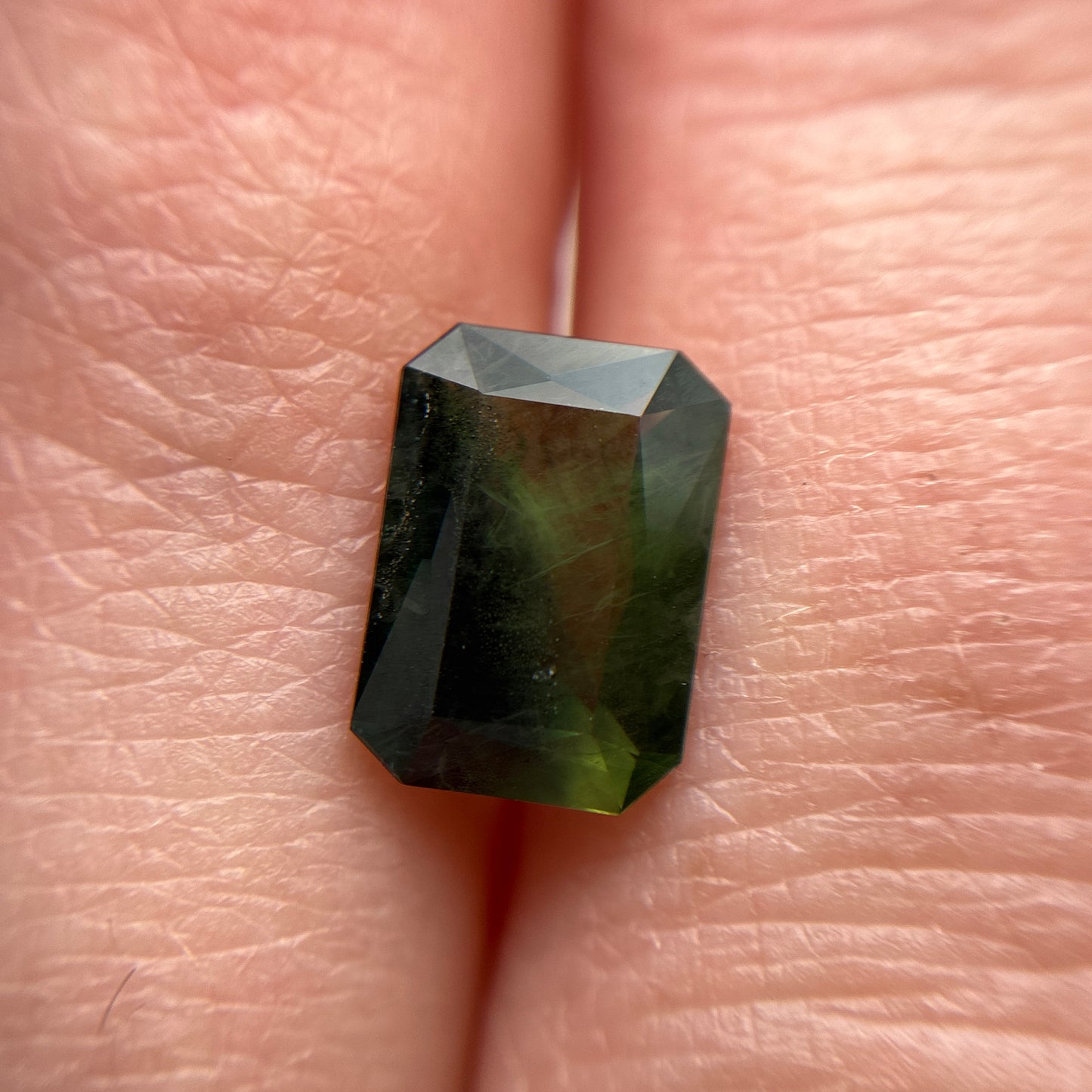 2 carat Sapphire 9.1x6.5mm Emerald Cut, BE Treated