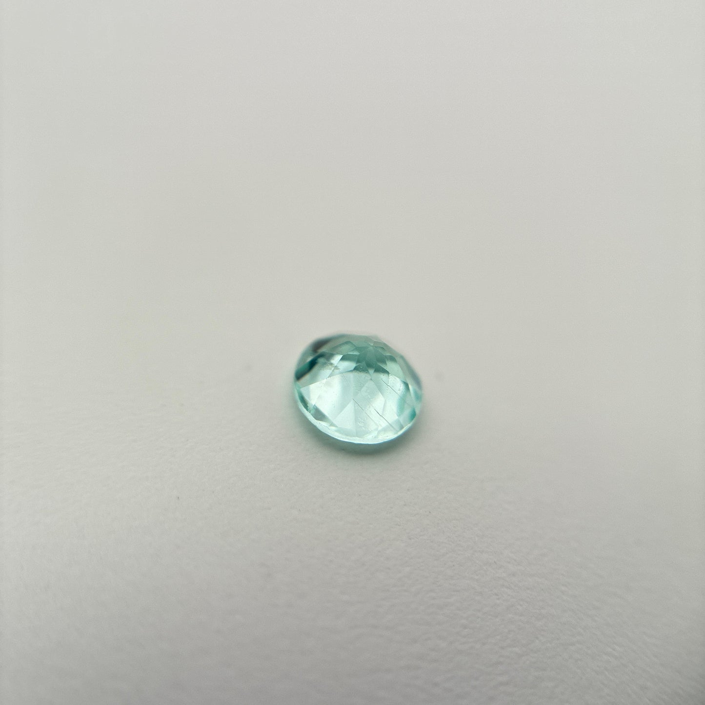 4mm Copper Bearing Tourmaline 0.27 carat Round Cut Light Blue Paraiba Type Tourmaline