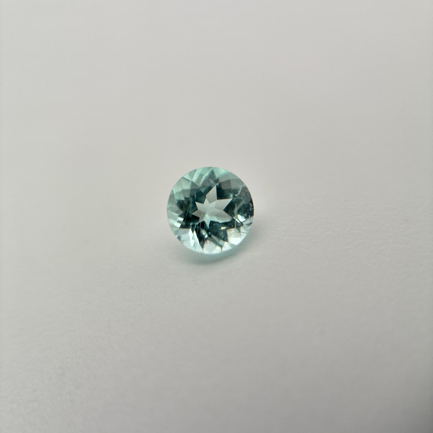 4mm Copper Bearing Tourmaline 0.27 carat Round Cut Light Blue Paraiba Type Tourmaline