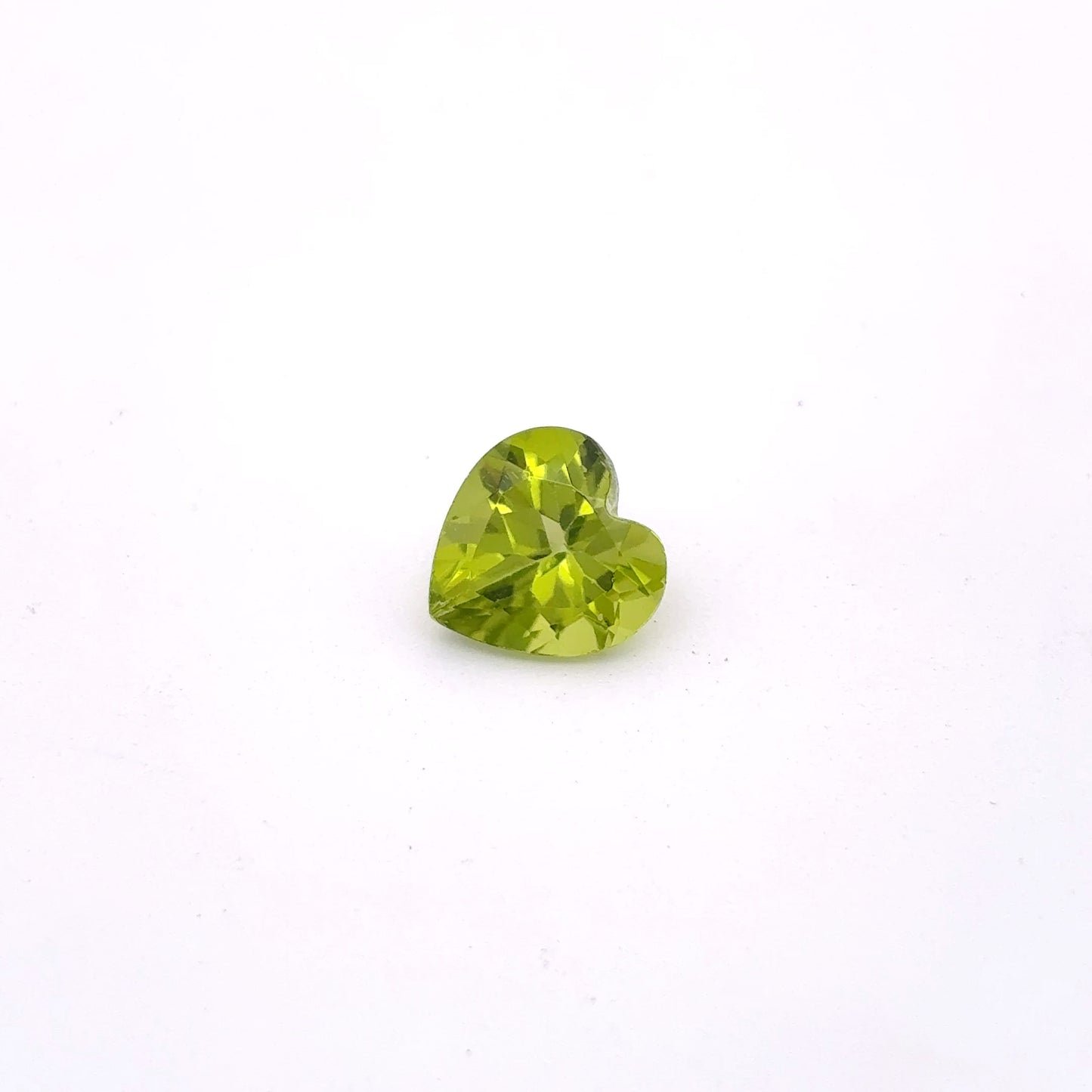 8mm Green Peridot 1.88 carat Heart Cut