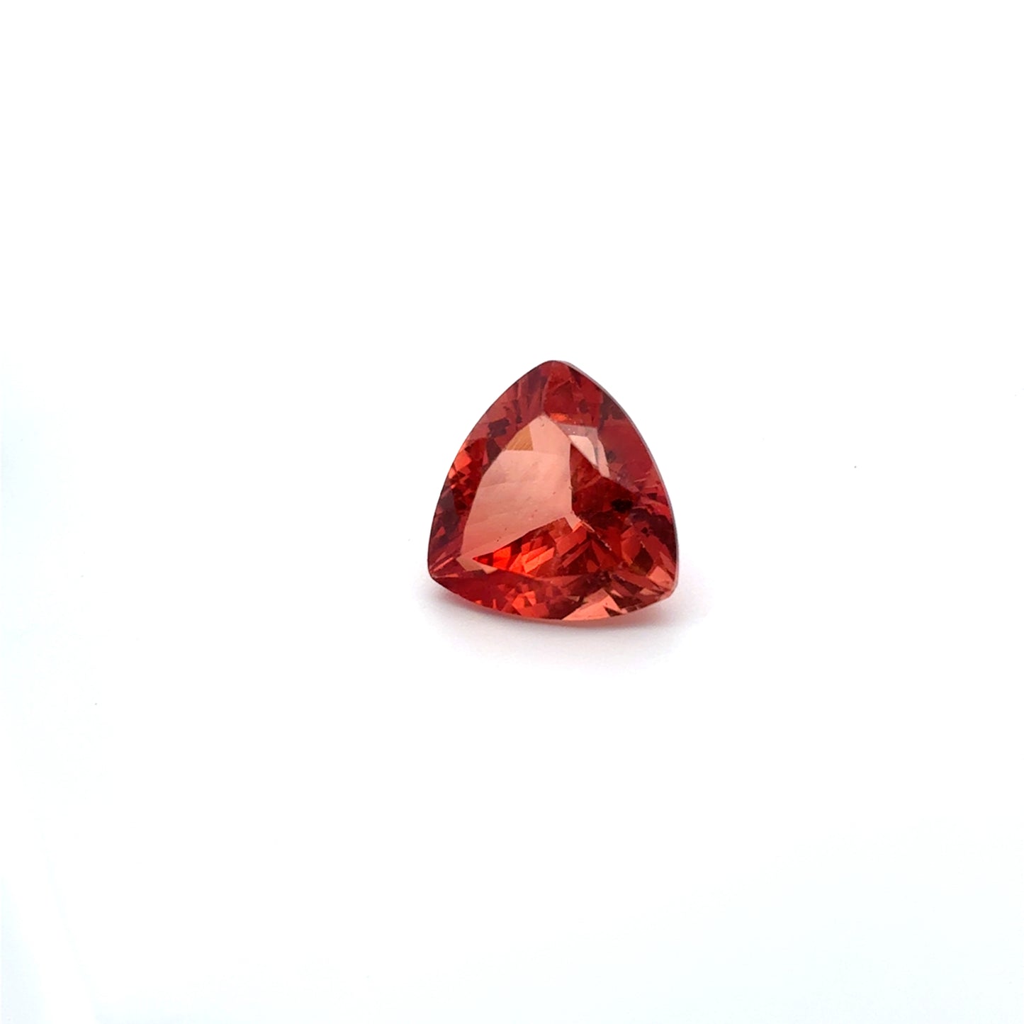 3.87 carat Orange Oregon Sunstone 10.75mm Trillion Cut