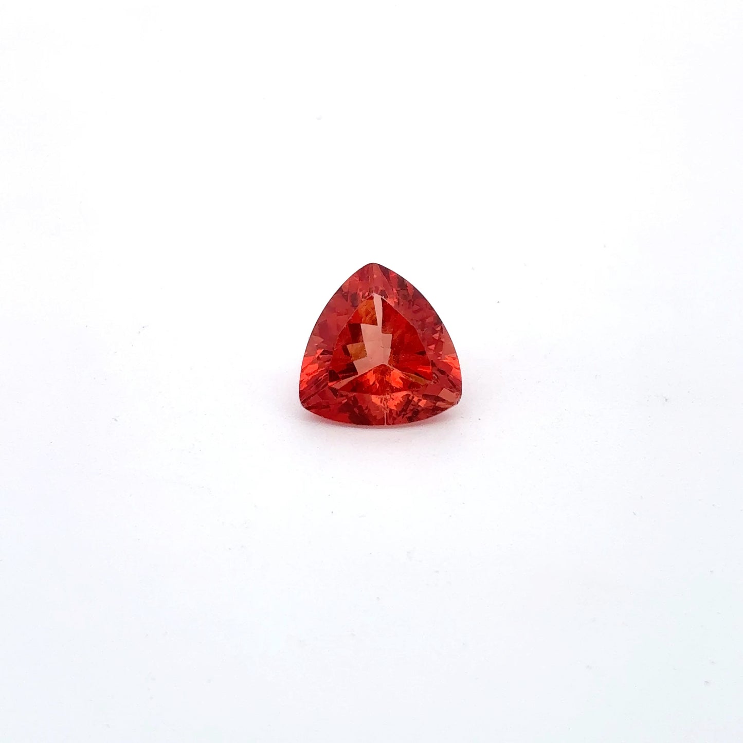 3.87 carat Orange Oregon Sunstone 10.75mm Trillion Cut