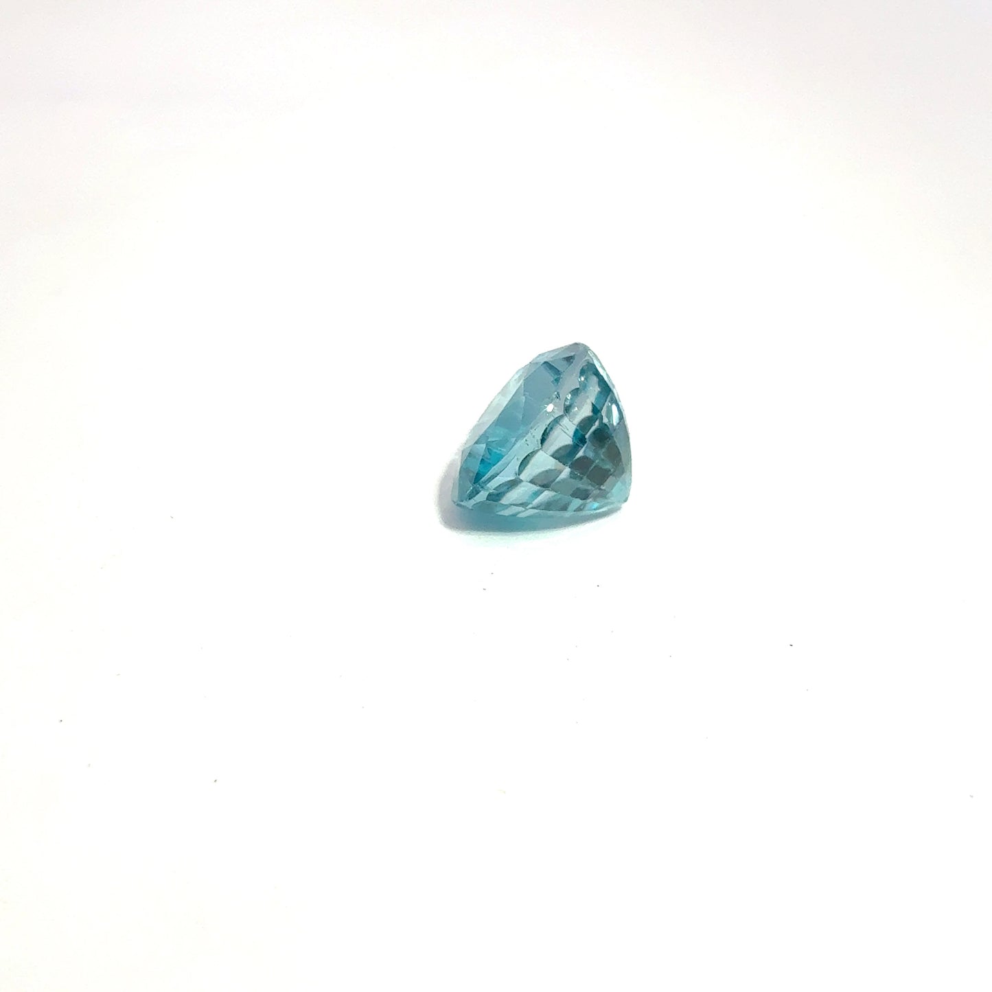 6 Carat Blue Zircon 9.25mm Round Cut