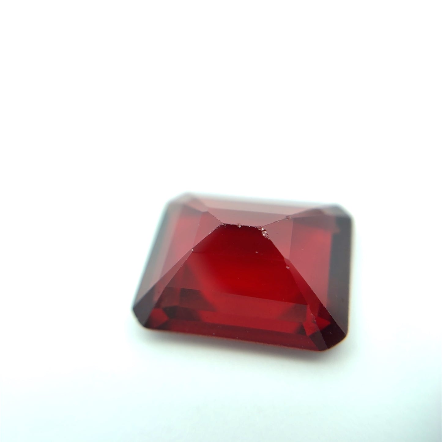 12x10mm Red Garnet 5.8 carat Emerald Cut