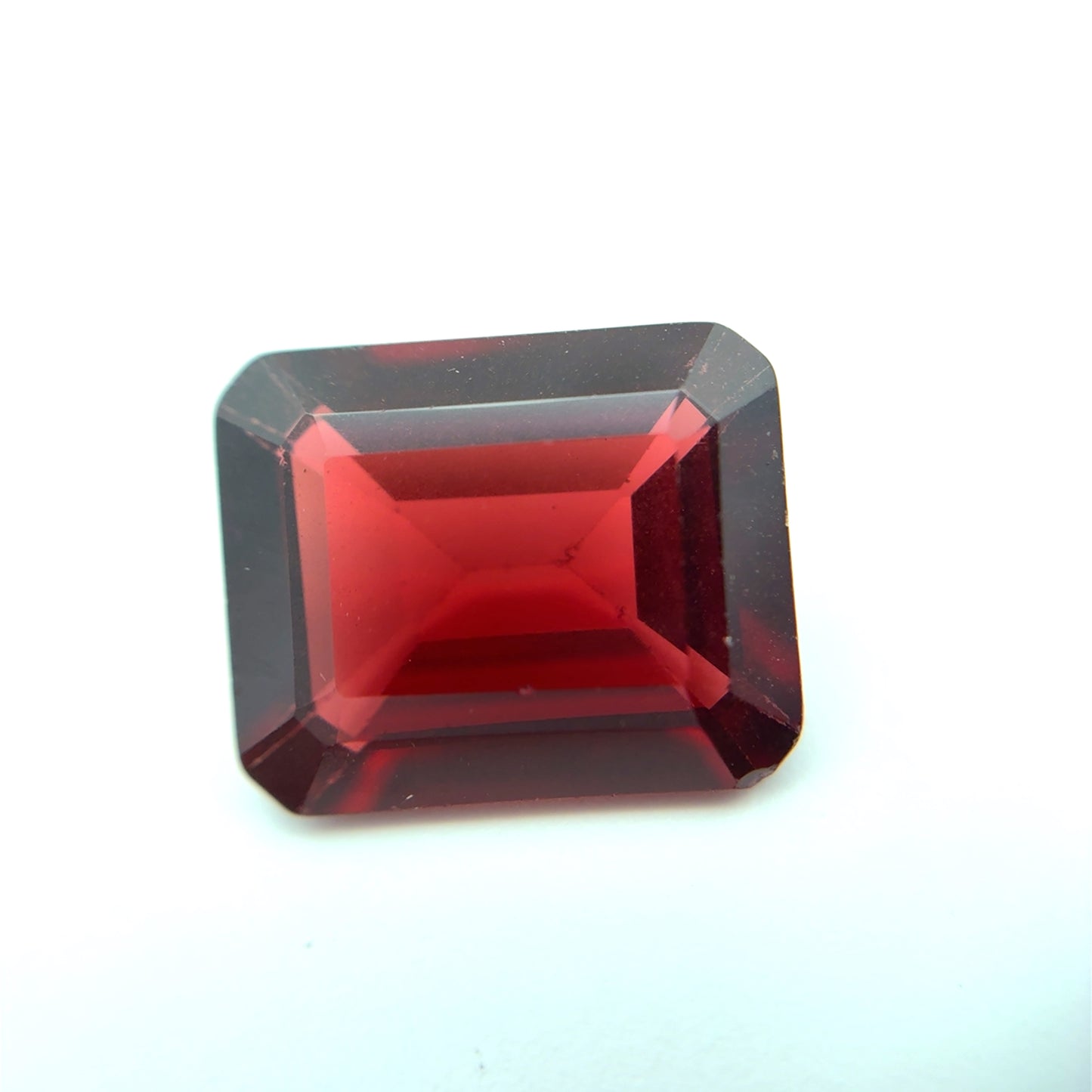 12x10mm Red Garnet 5.8 carat Emerald Cut