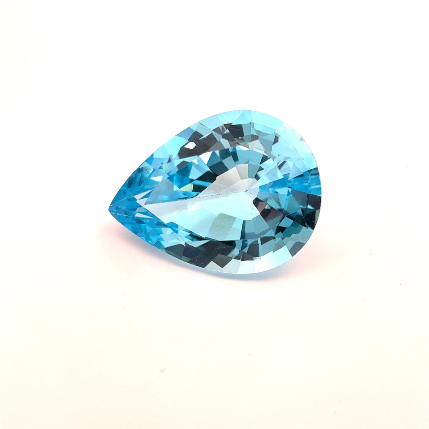 18 Carat Light Blue Topaz 19.75x15.0mm Pear Cut