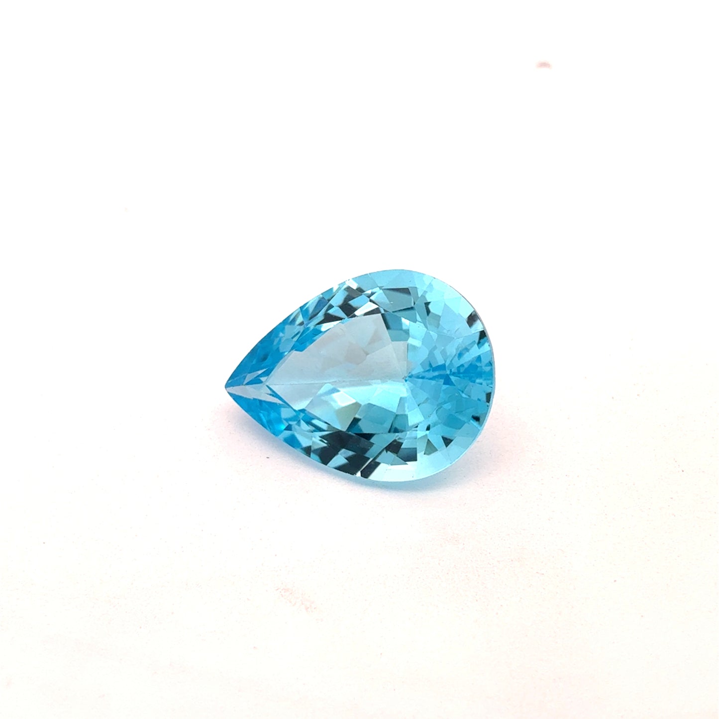 18 Carat Light Blue Topaz 19.75x15.0mm Pear Cut