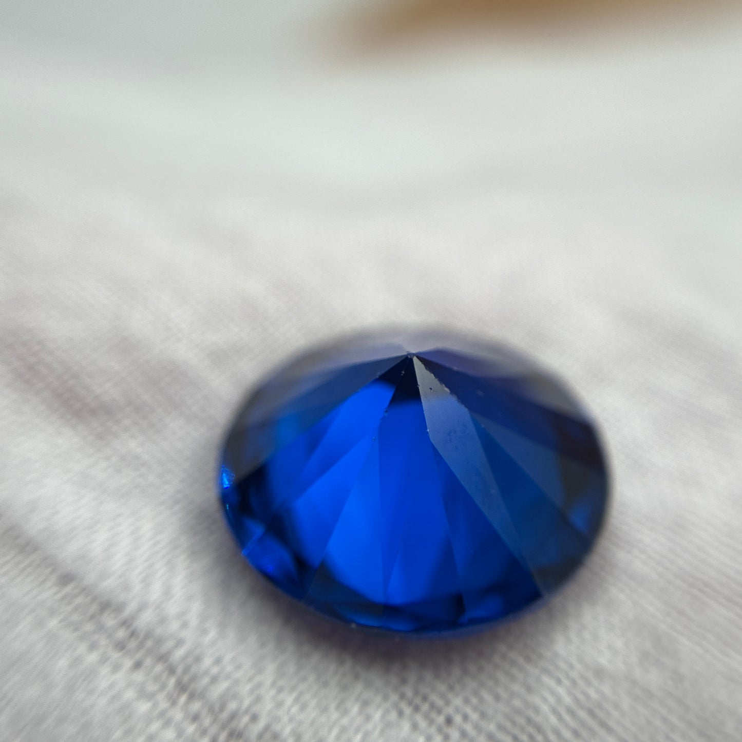 14mm Dark Blue Lab Spinel 10 carat Round Cut