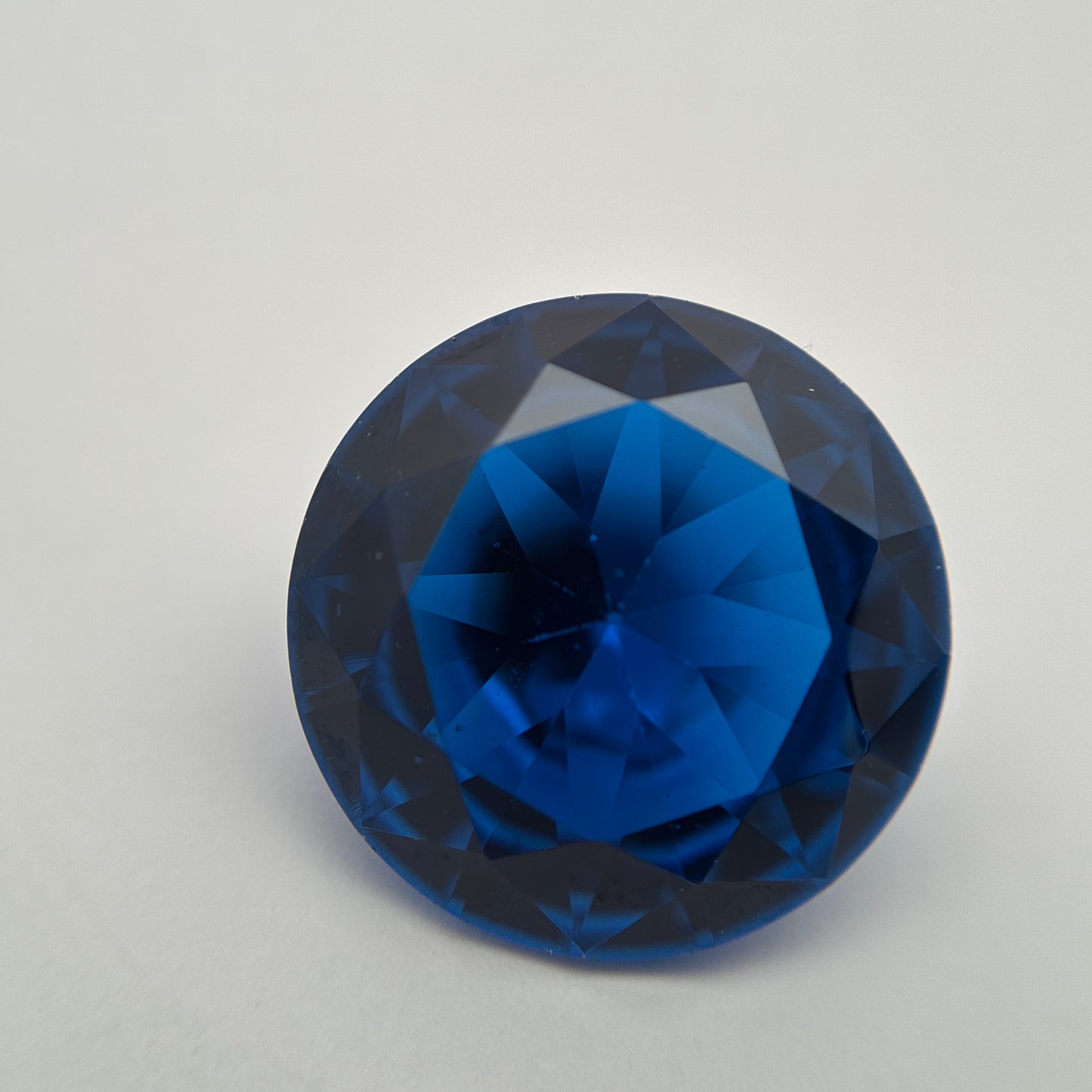 14mm Dark Blue Lab Spinel 10 carat Round Cut