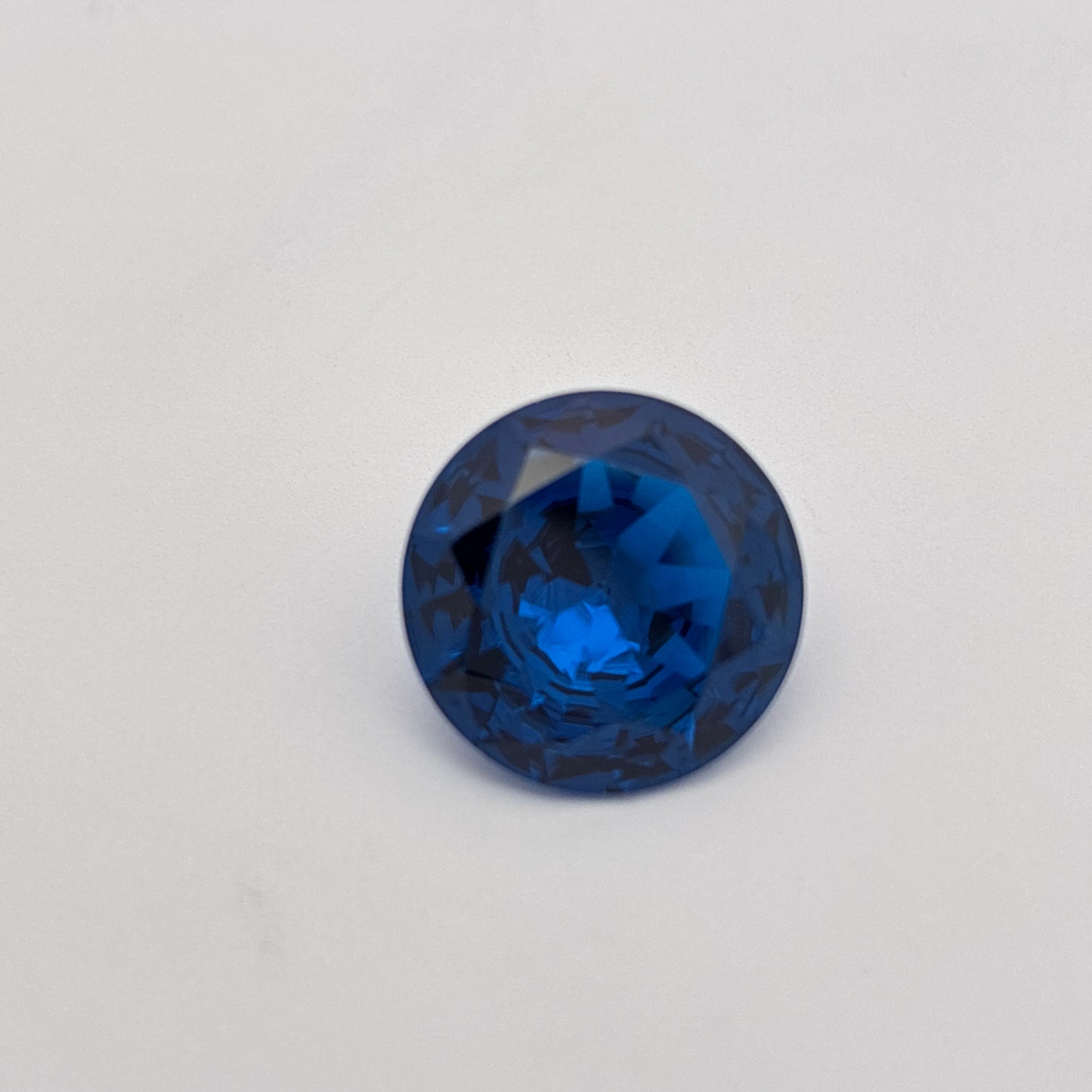 14mm Dark Blue Lab Spinel 10 carat Round Cut