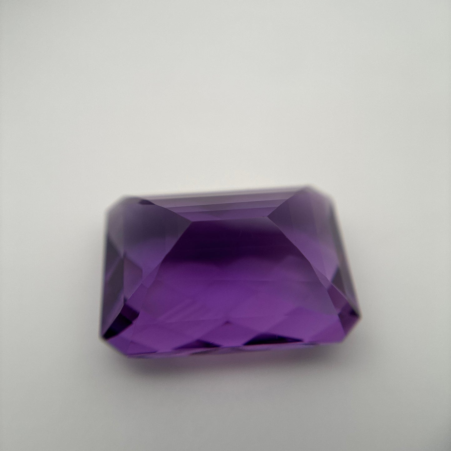 18x13mm Amethyst 15.58 carat Checkerboard Emerald Cut