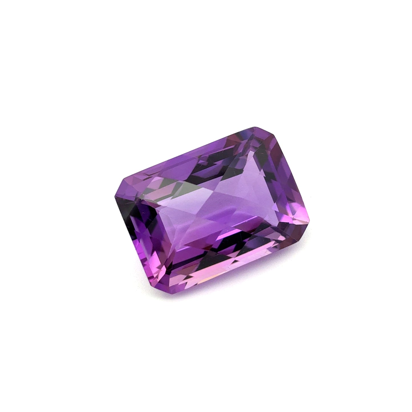 18x13mm Amethyst 15.58 carat Checkerboard Emerald Cut