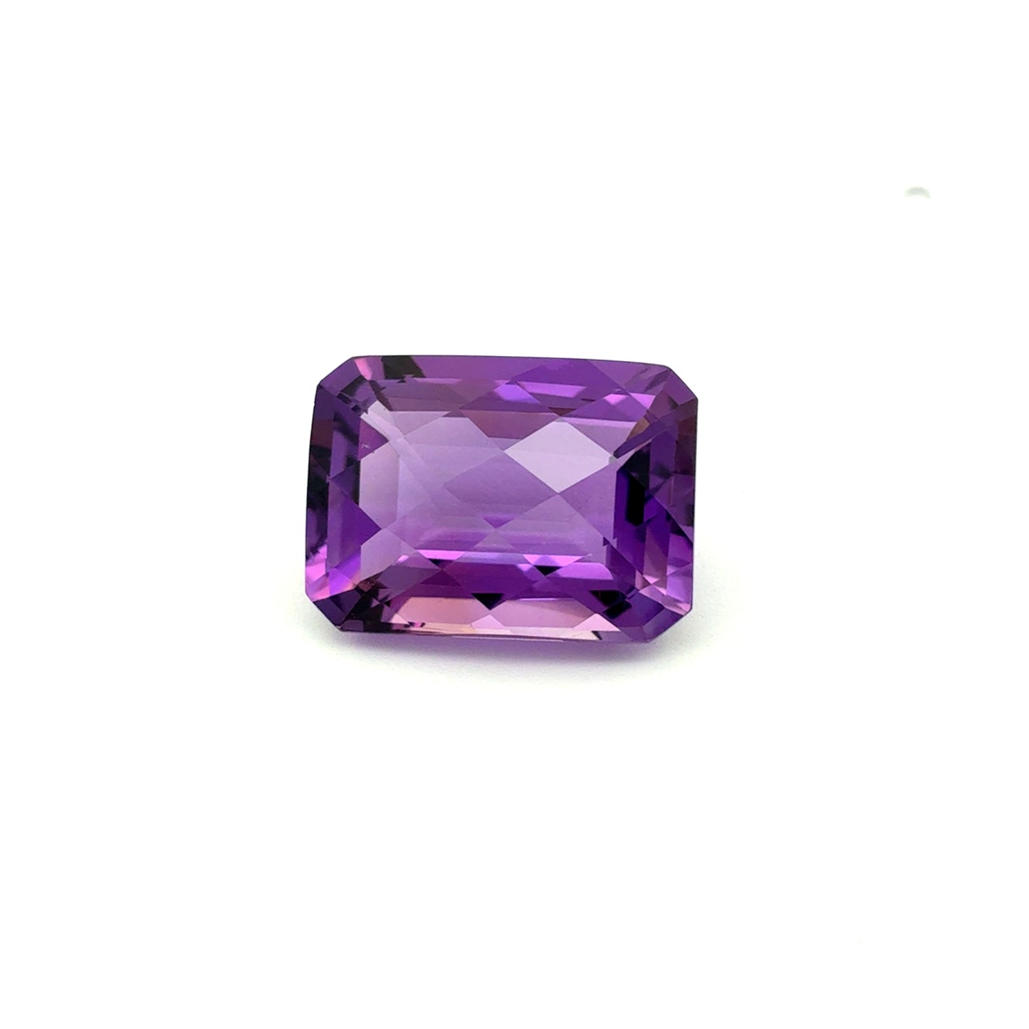 18x13mm Amethyst 15.58 carat Checkerboard Emerald Cut