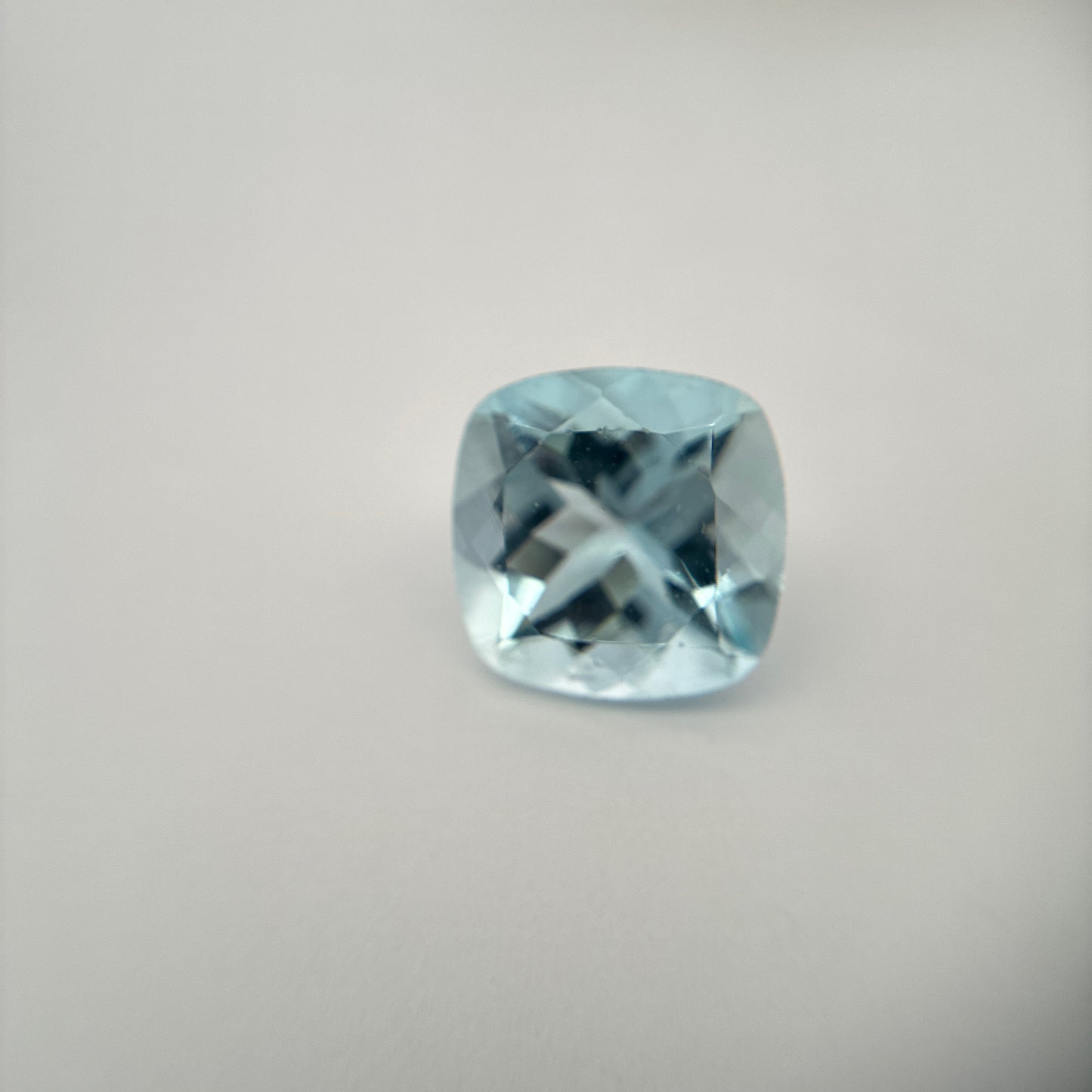 10mm Aquamarine 3.6 carat Square Cushion Cut