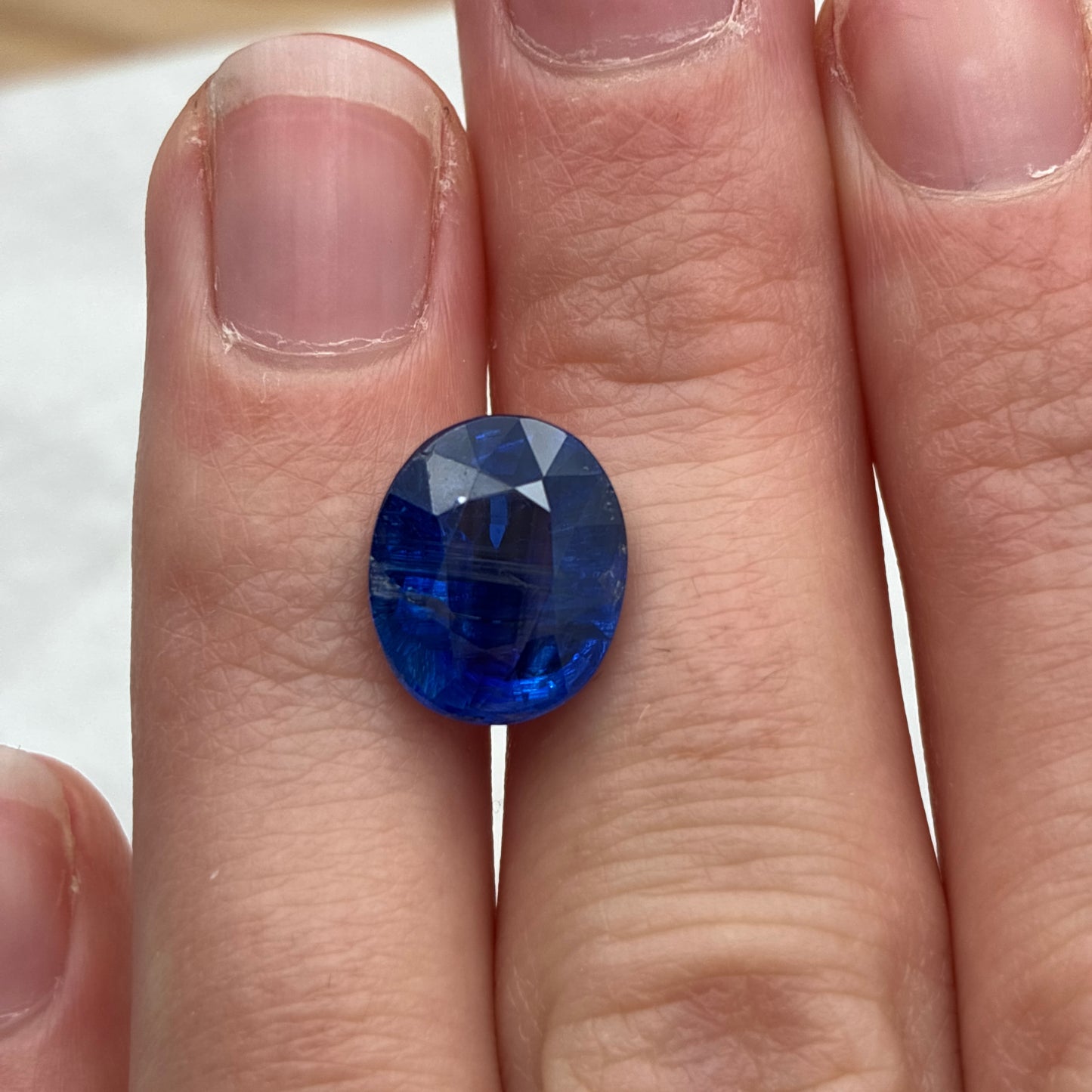 12x10mm Oval Cut Blue Kyanite, 5.80 carats