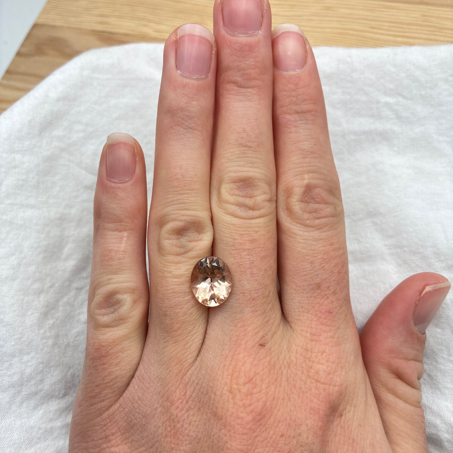 12x10mm Oval Morganite, 3.43 carats