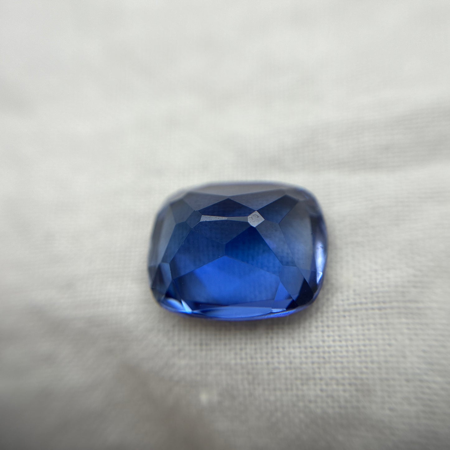 12x10mm Cushion Cut  Lab Created Blue Sapphire, 6.78 carats
