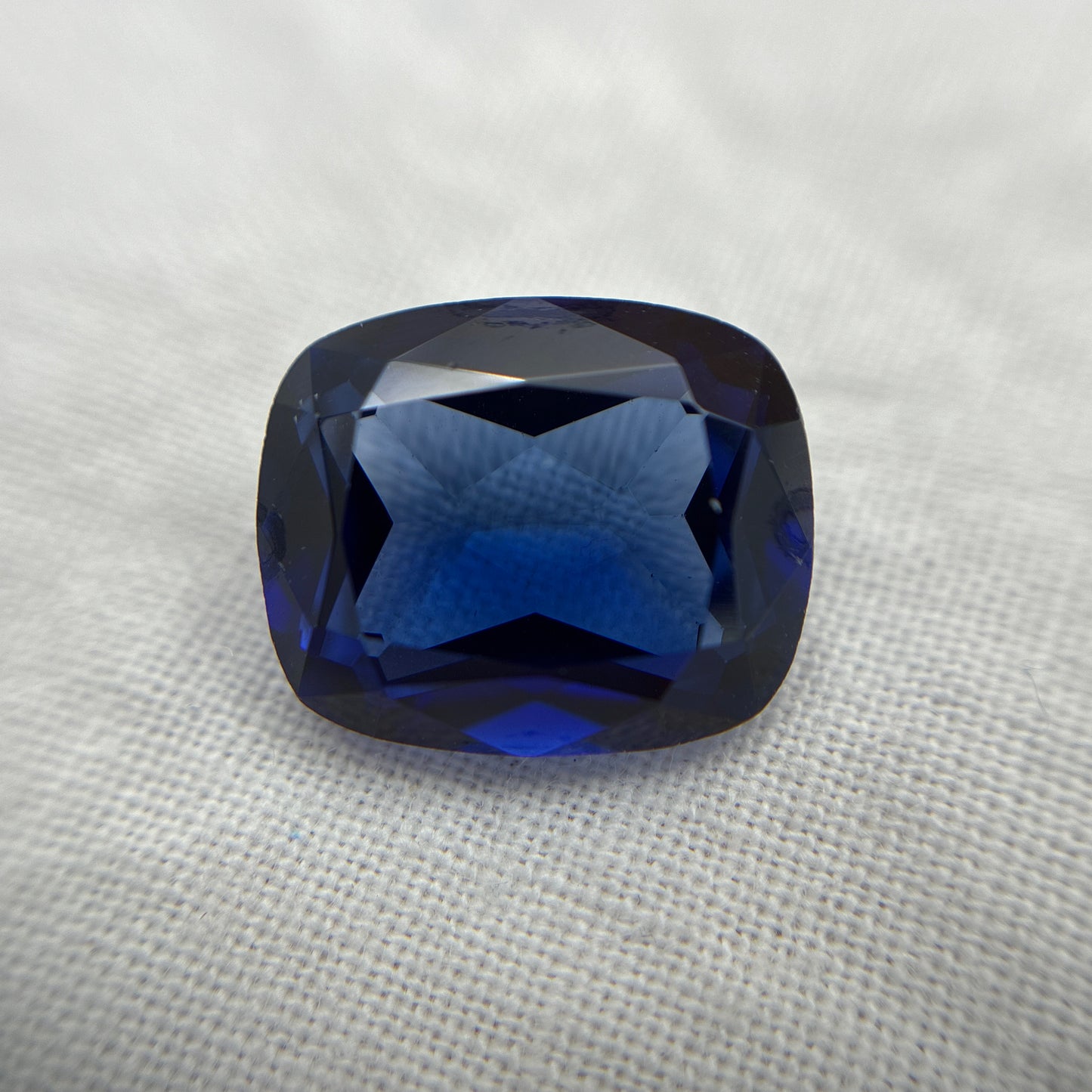 12x10mm Cushion Cut  Lab Created Blue Sapphire, 6.78 carats