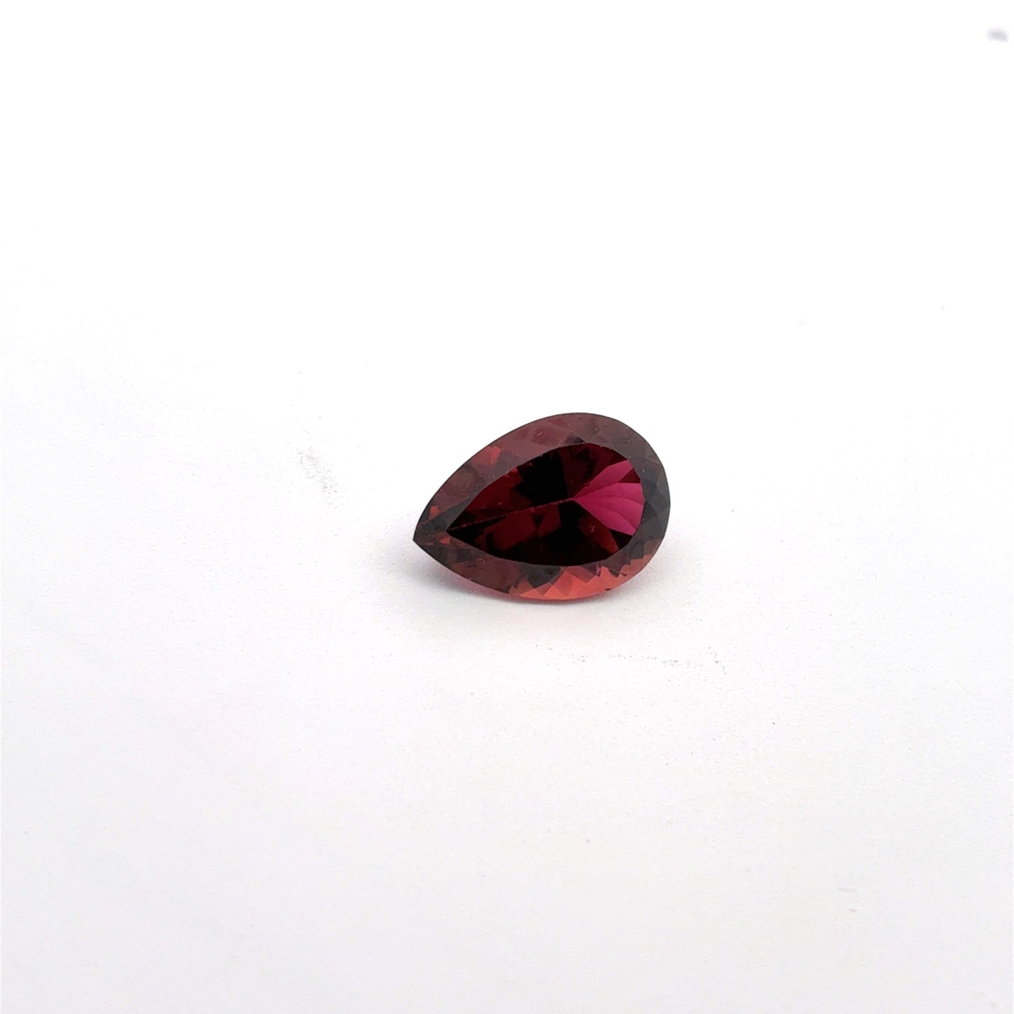 3.46ct Pear Cut Reddish Pink Tourmaline 12.2x8.4mm