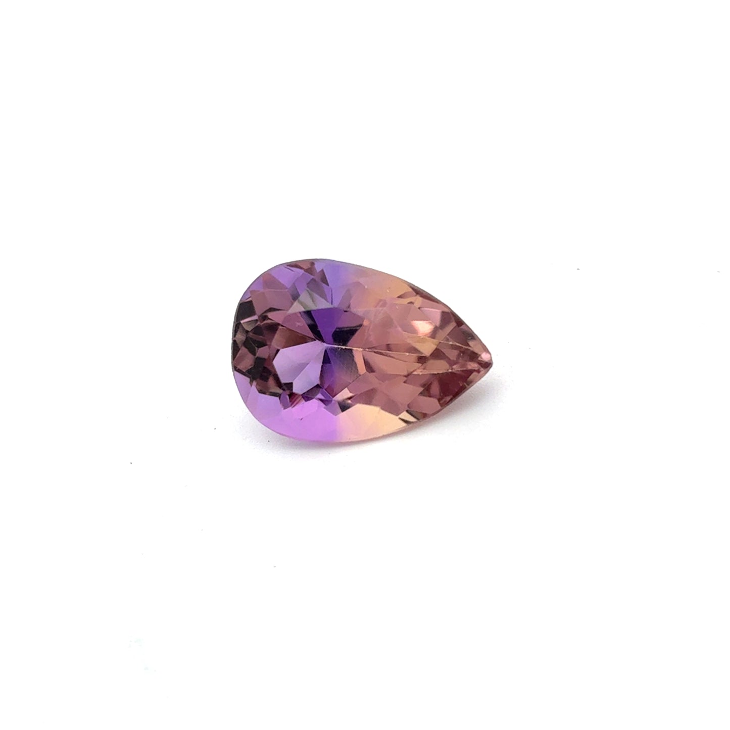 6.42 Carat Ametrine 14x10mm Pear Bi-Color Gemstone