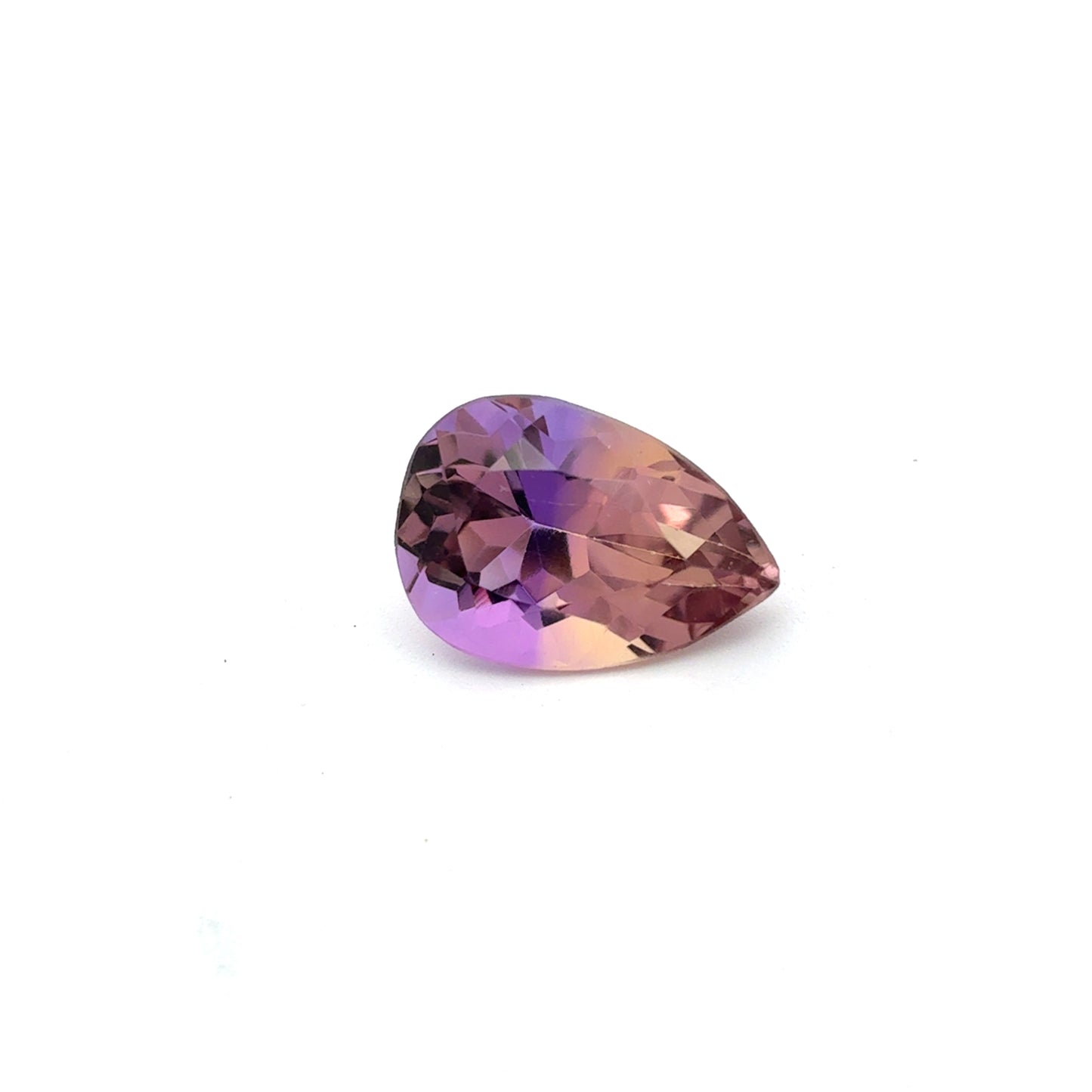 6.42 Carat Ametrine 14x10mm Pear Bi-Color Gemstone