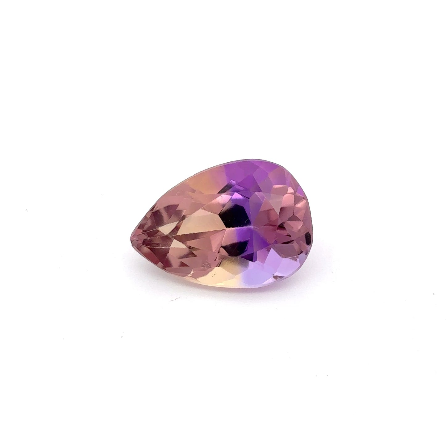 6.42 Carat Ametrine 14x10mm Pear Bi-Color Gemstone