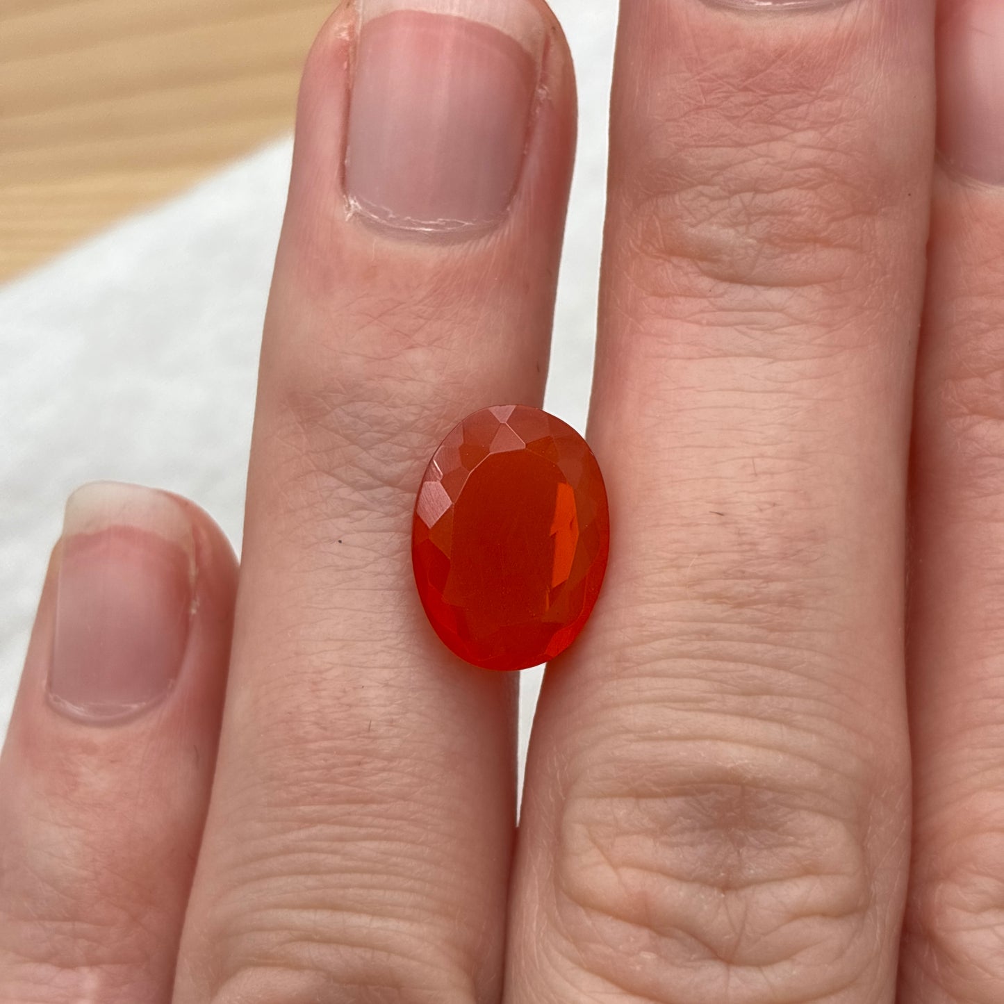 Oval Mexican Fire Opal 2 carat 12x9mm