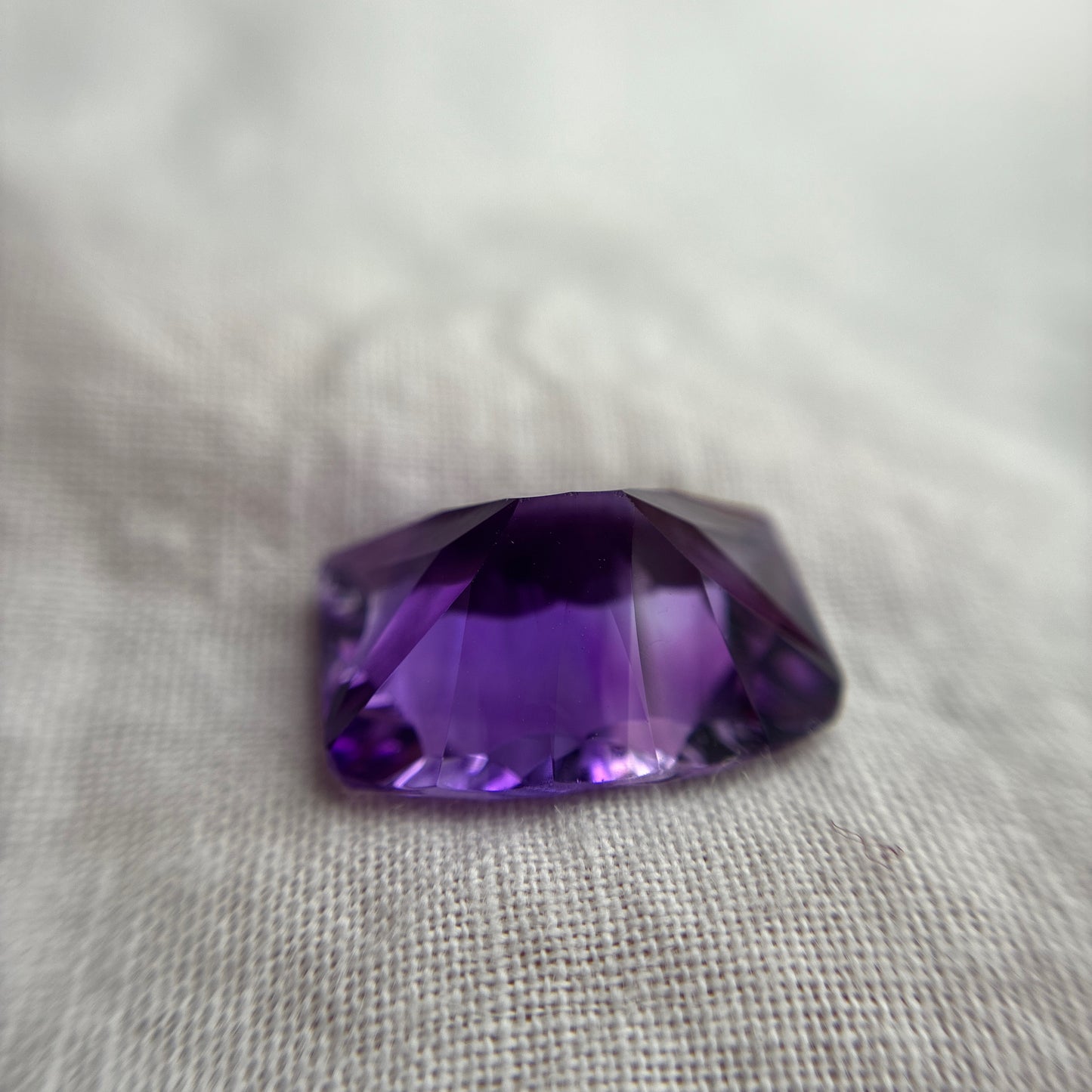 Concave Rectangle Cushion Cut Amethyst 8 carats