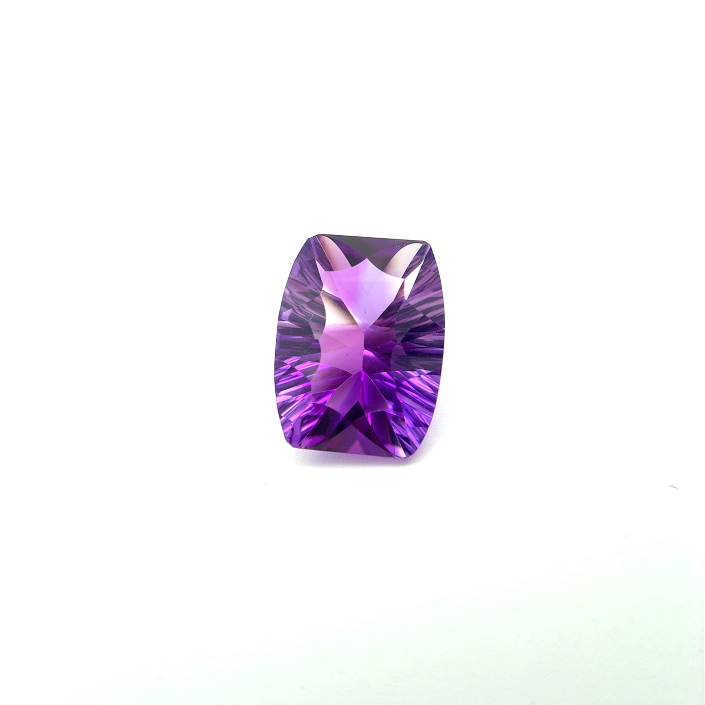 Concave Rectangle Cushion Cut Amethyst 8 carats