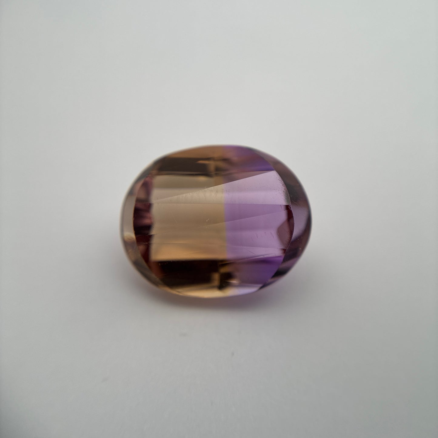 Oval Fancy Cut Ametrine Yellow and Purple 14x11mm 8.39 carats