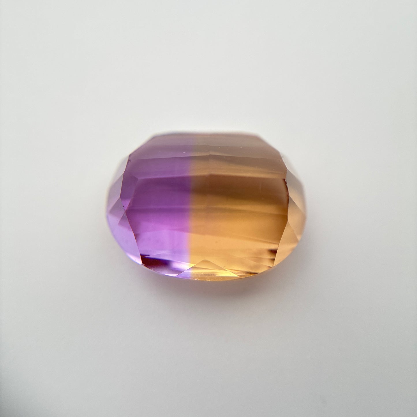 Oval Fancy Cut Ametrine Yellow and Purple 14x11mm 8.39 carats