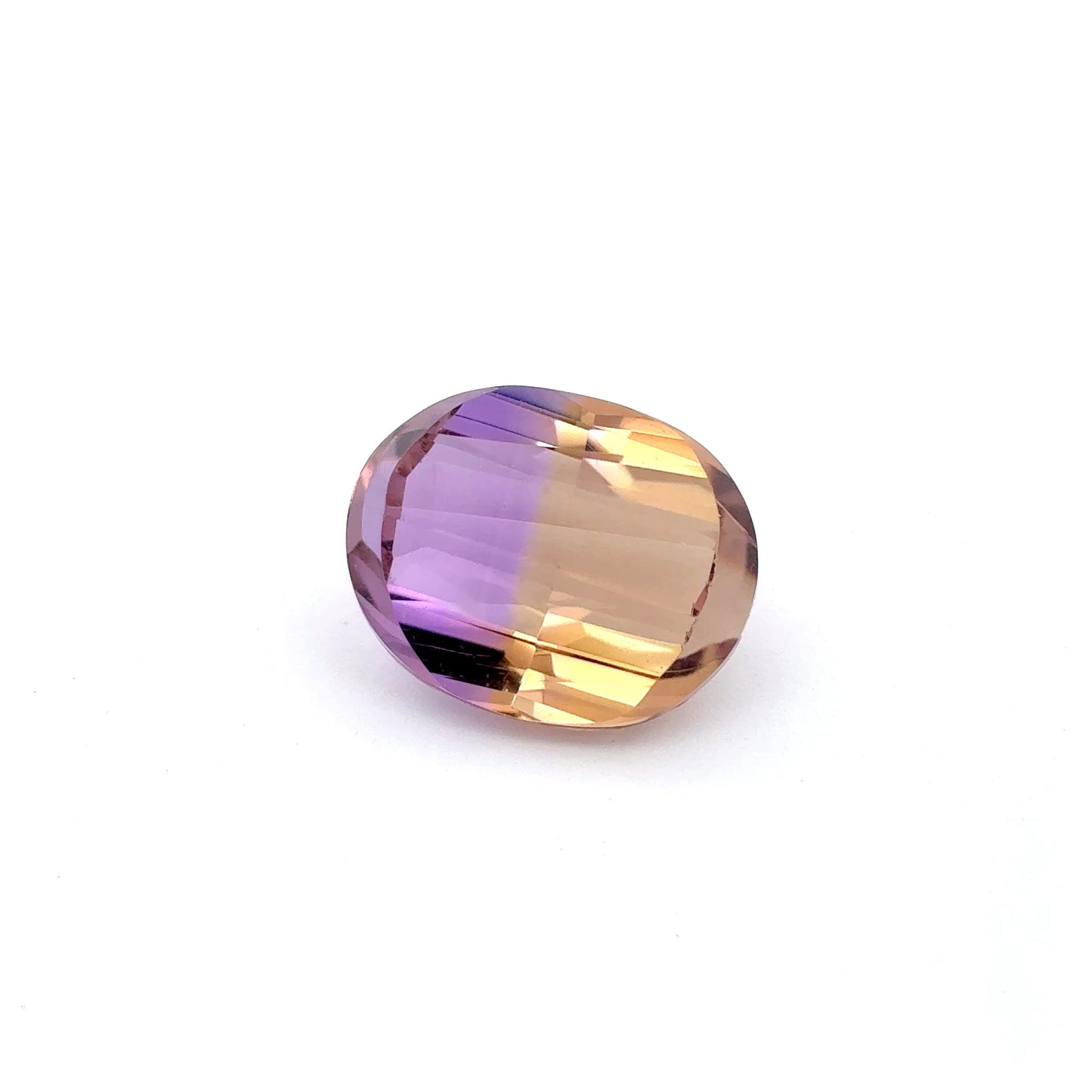 Oval Fancy Cut Ametrine Yellow and Purple 14x11mm 8.39 carats