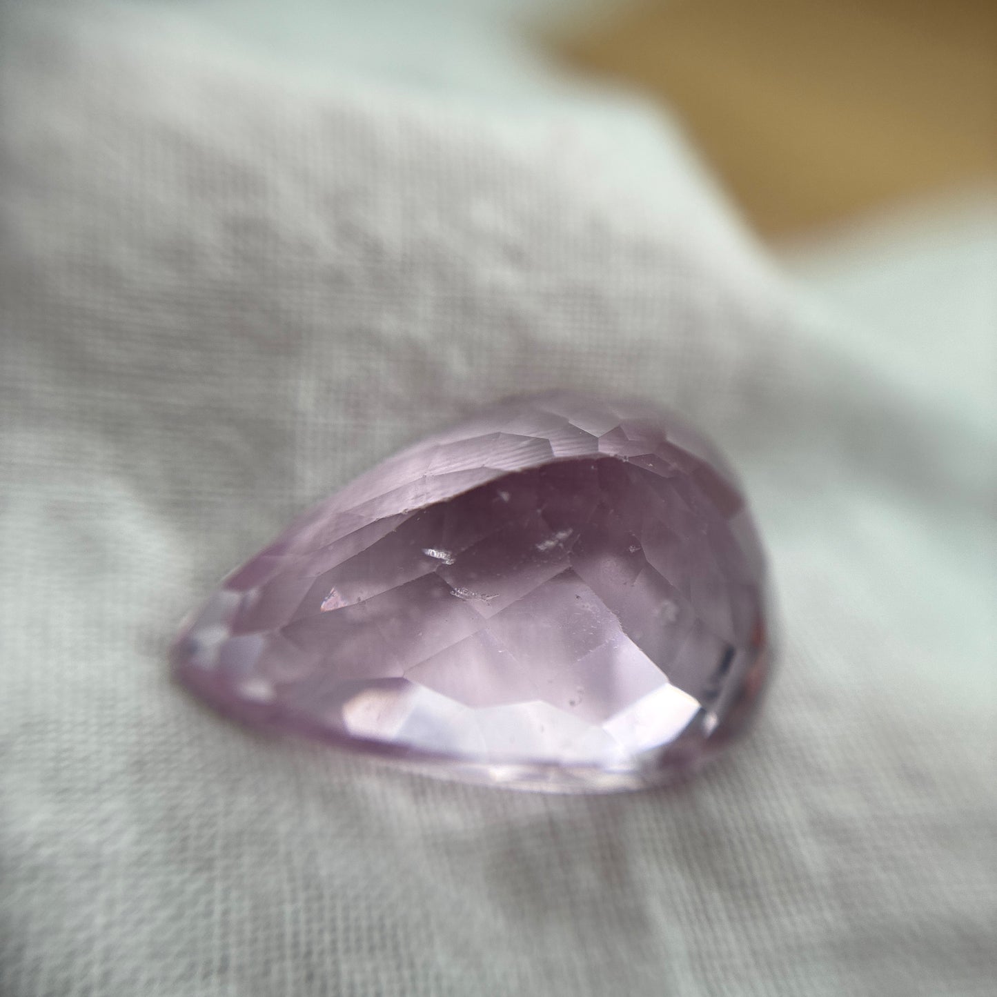 Large 23 Carat Kunzite Pear Cut 21x14.6mm