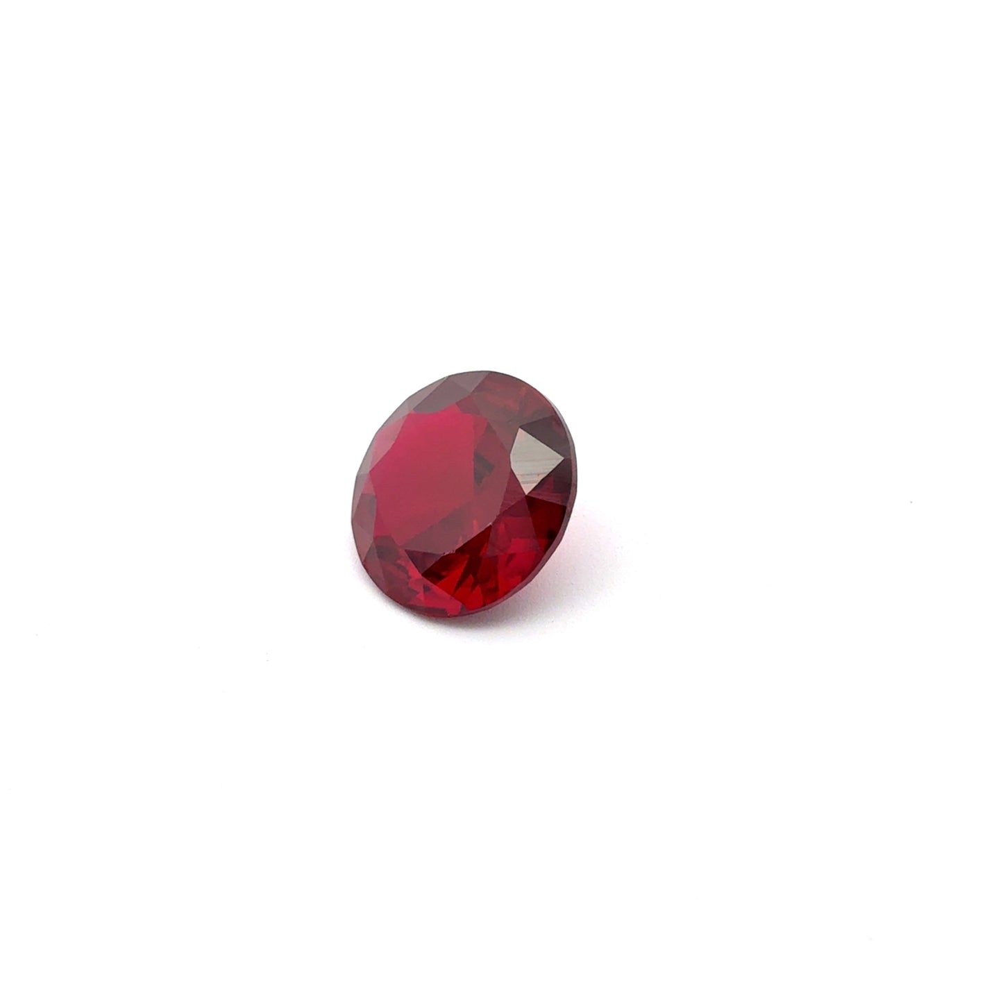 12mm Round Lab Created Deep Red Ruby, 6.78 carat