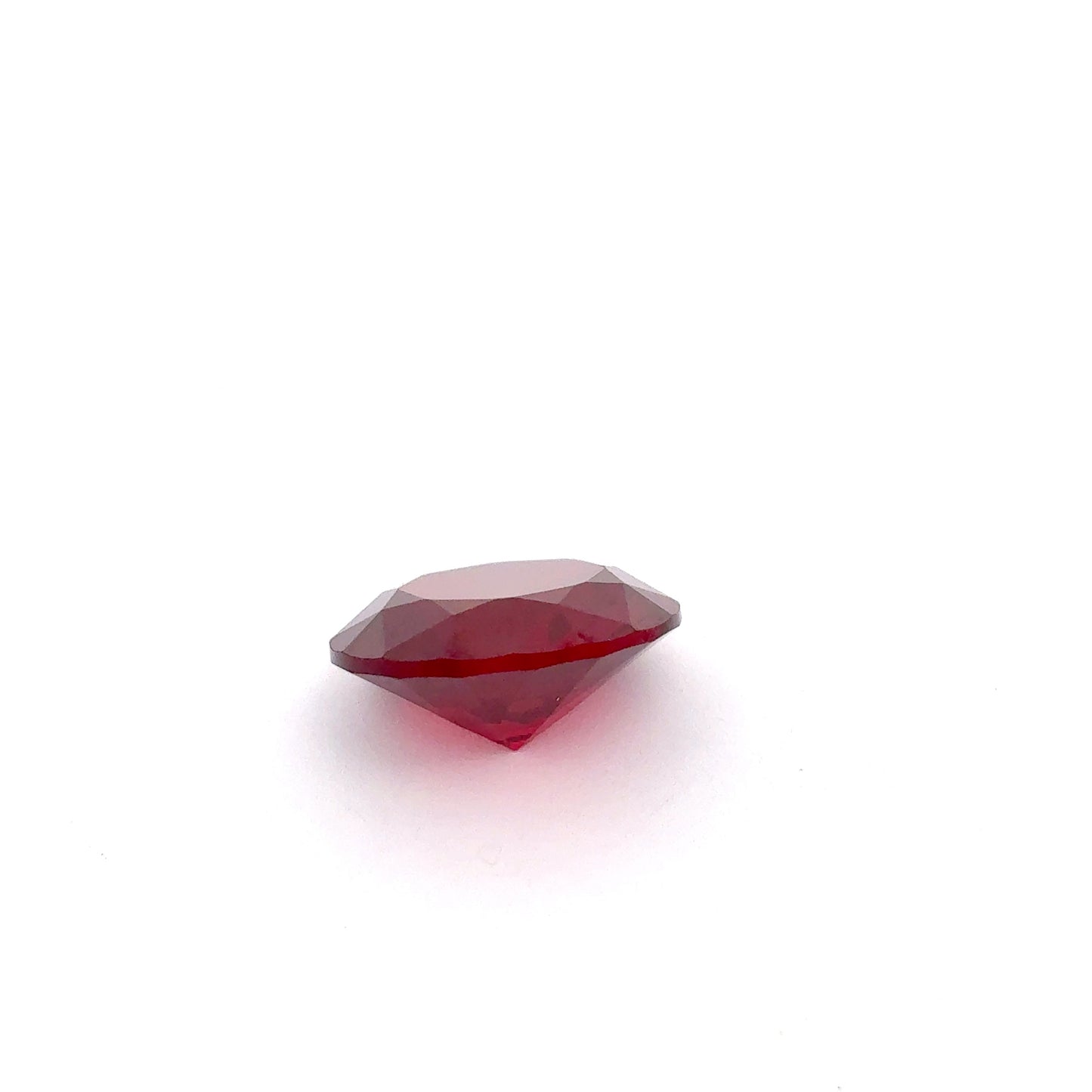 12mm Round Lab Created Deep Red Ruby, 6.78 carat