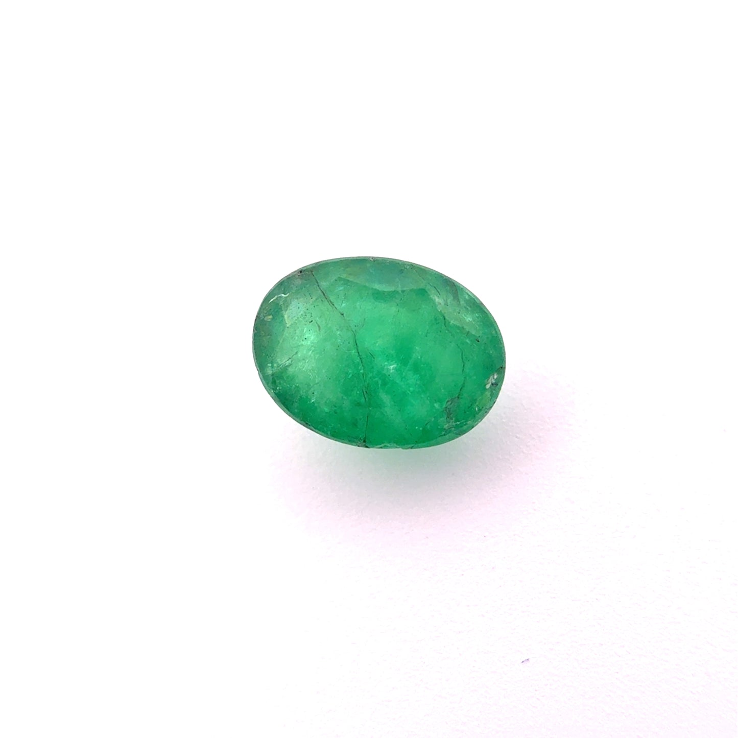 1.41 carat Green Natural Emerald, 7.8x5.7mm Oval cut