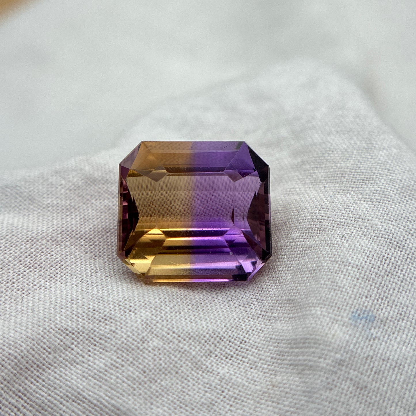 16 carat Ametrine, 15.5x14.6mm Emerald cut