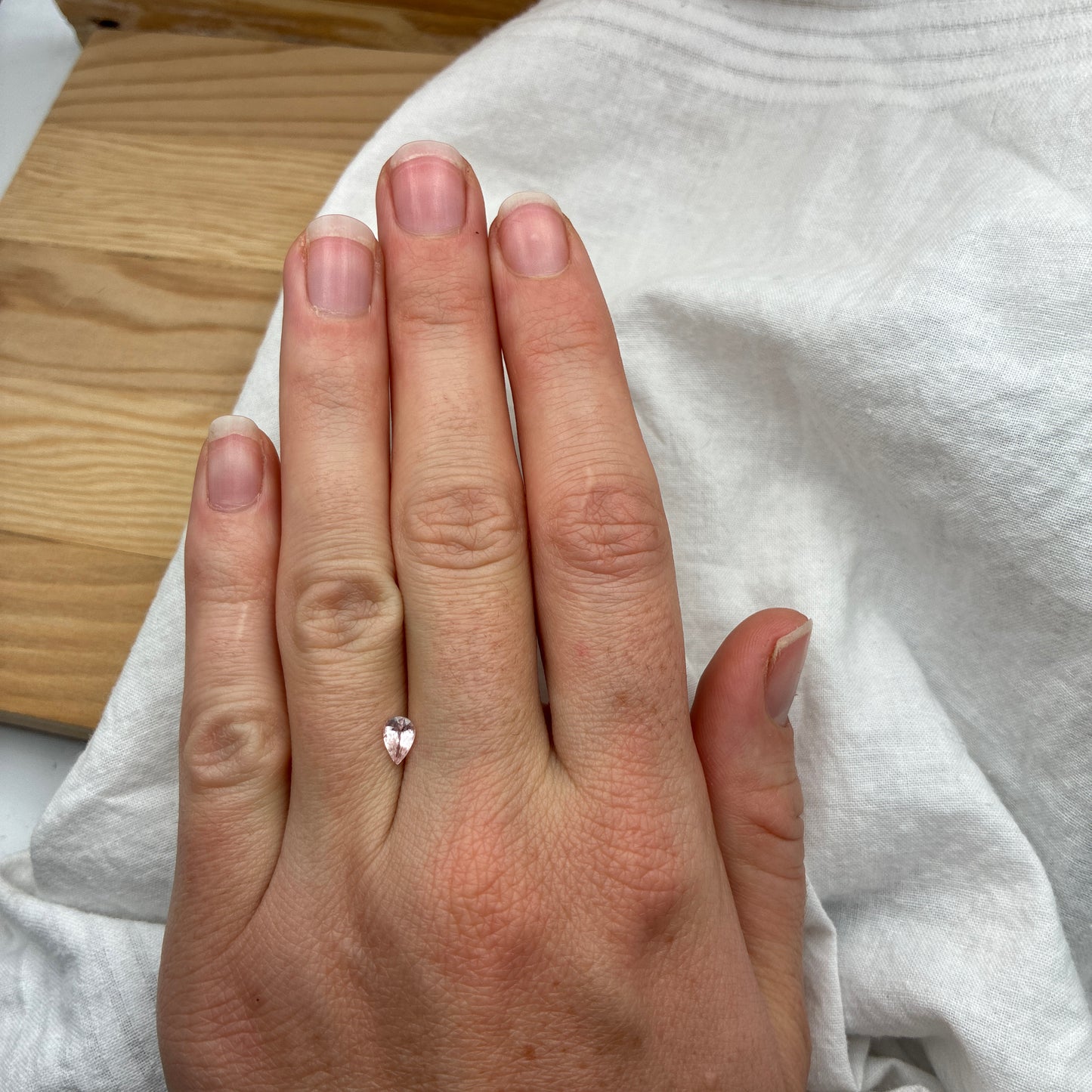 Light Pink Natural Sapphire 6x4mm Pear