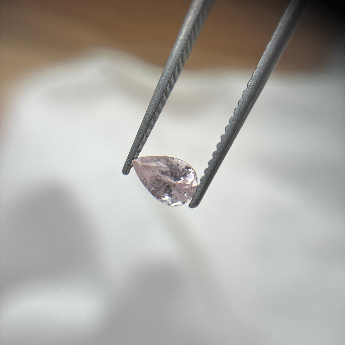 Light Pink Natural Sapphire 6x4mm Pear