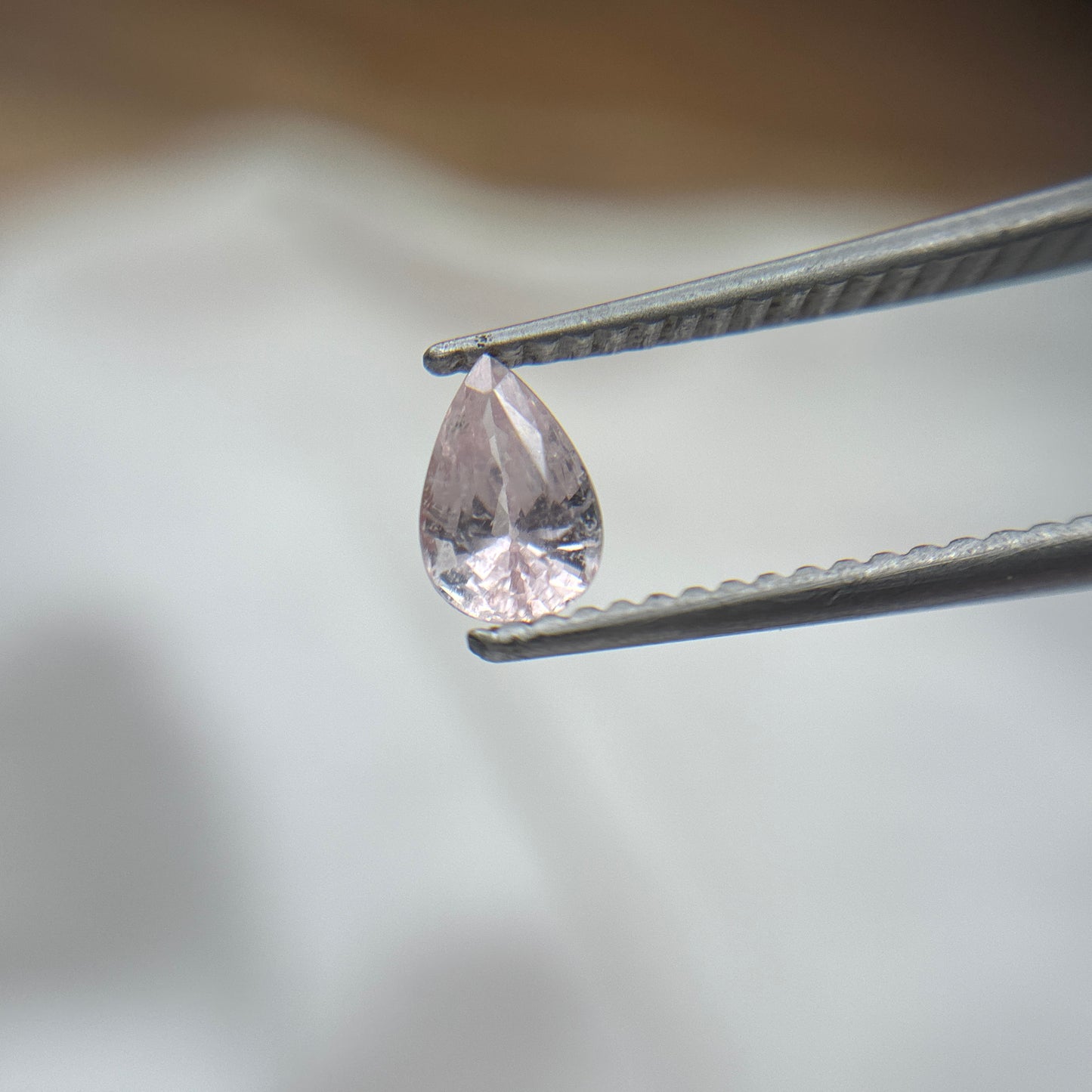 Light Pink Natural Sapphire 6x4mm Pear