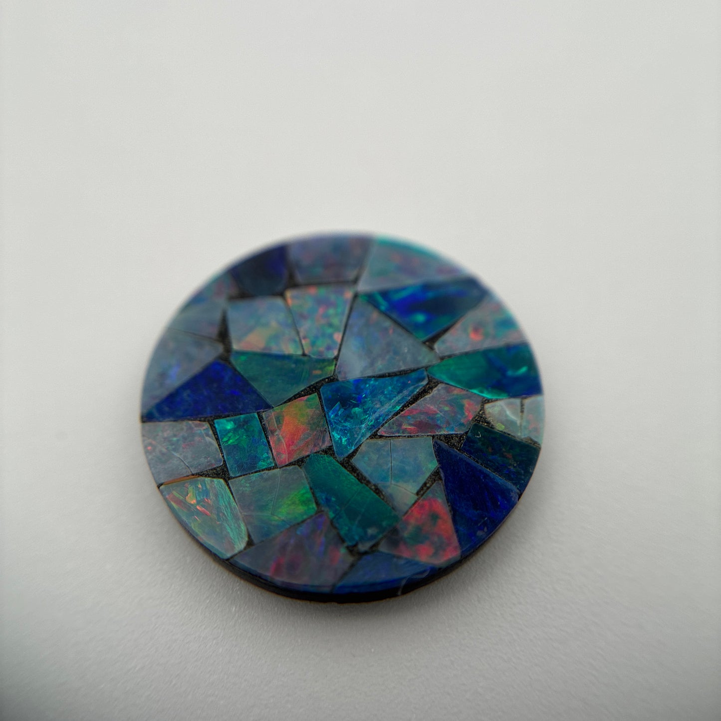 Pair of Opal Mosaics 15mm Round