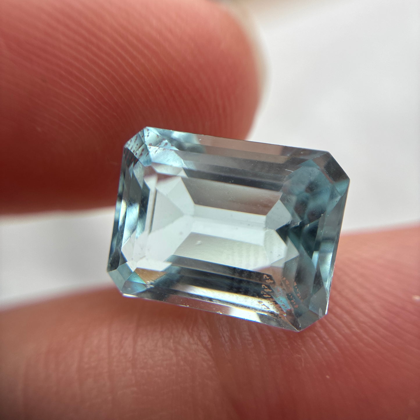 5.37 carat Aquamarine, 12.5x9.5mm Emerald cut