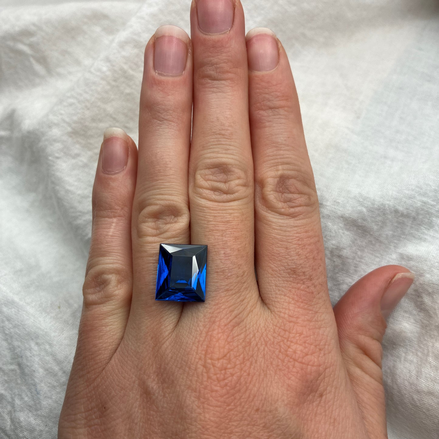 14x12mm Lab Created Blue Spinel, 9 carat