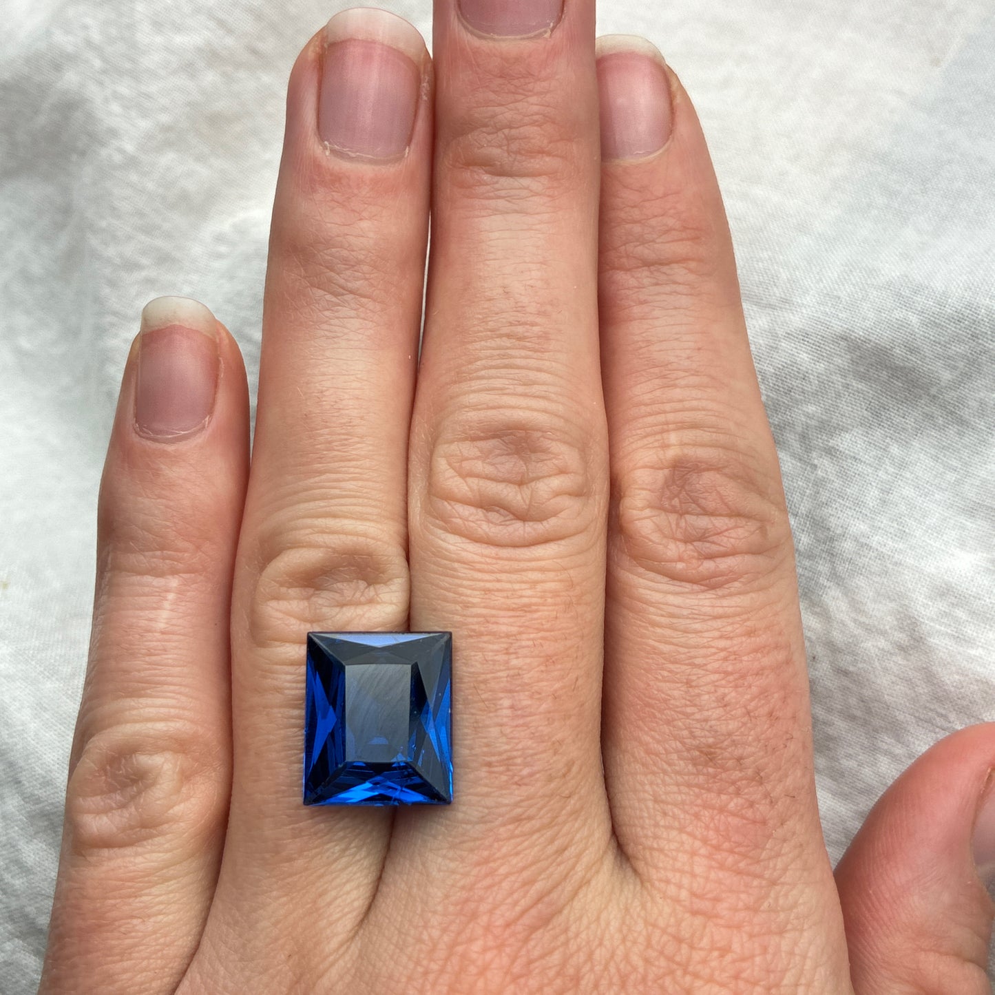 14x12mm Lab Created Blue Spinel, 9 carat