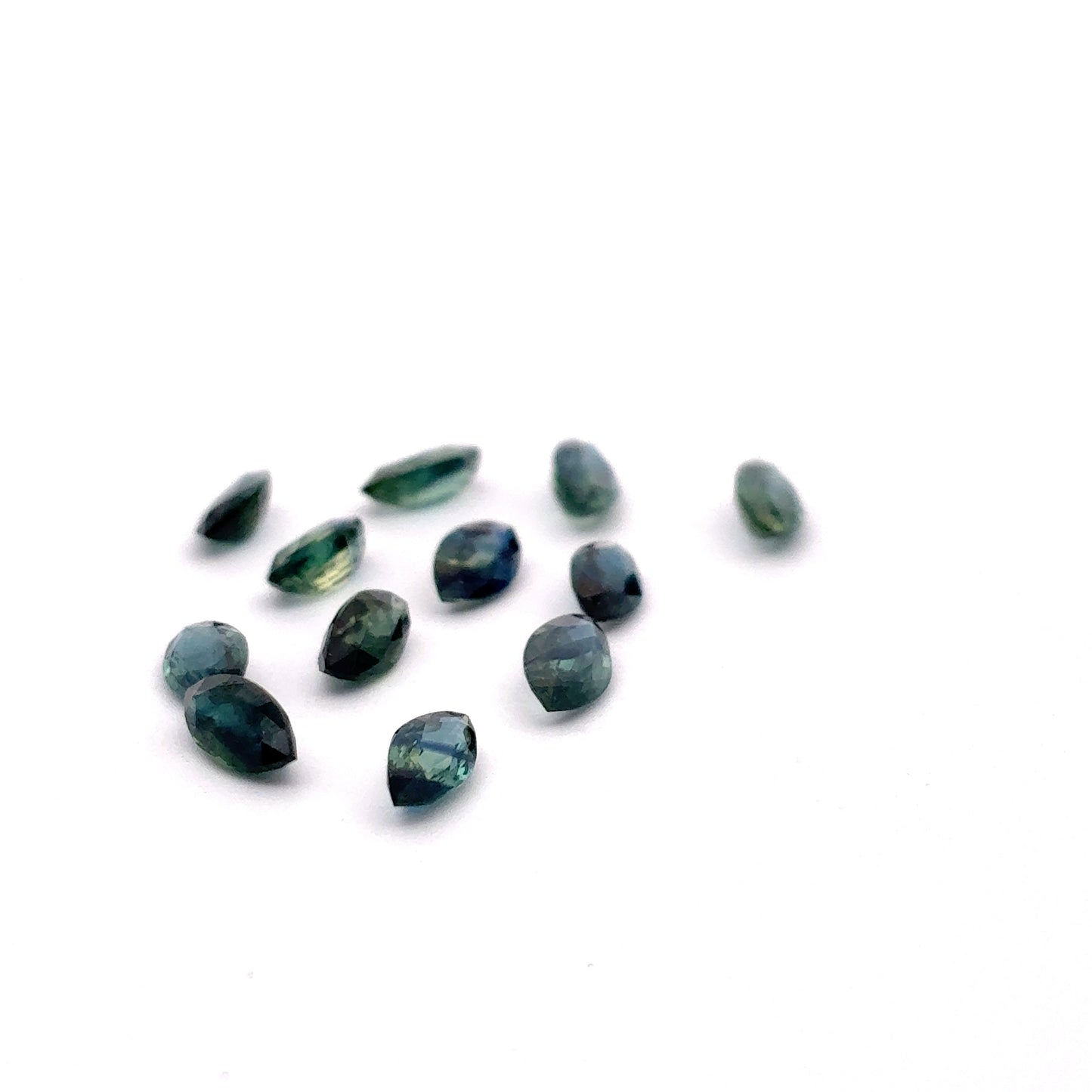 Marquise Cut Bluish Green Sapphire Lot of 12 appr. 6x3mm