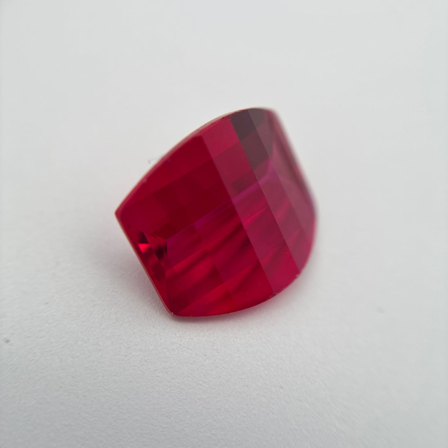 12x10mm Lab Created Ruby, Barrel cut, 5.59 carat