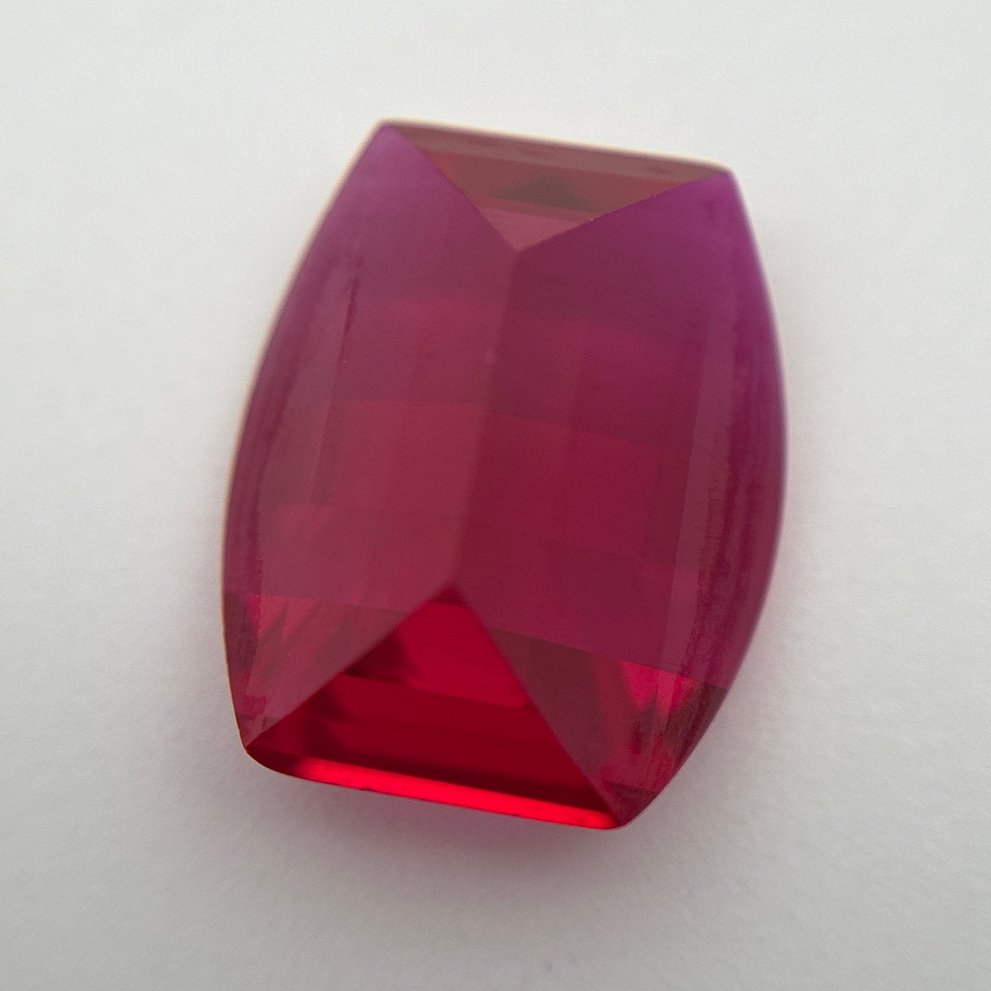 12x10mm Lab Created Ruby, Barrel cut, 5.59 carat